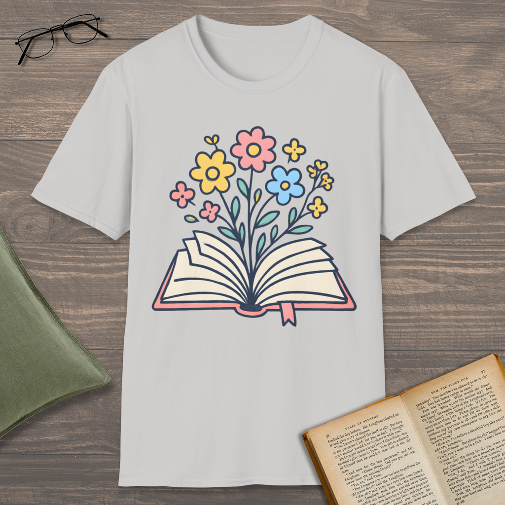Sweet Flowers Book T-Shirt