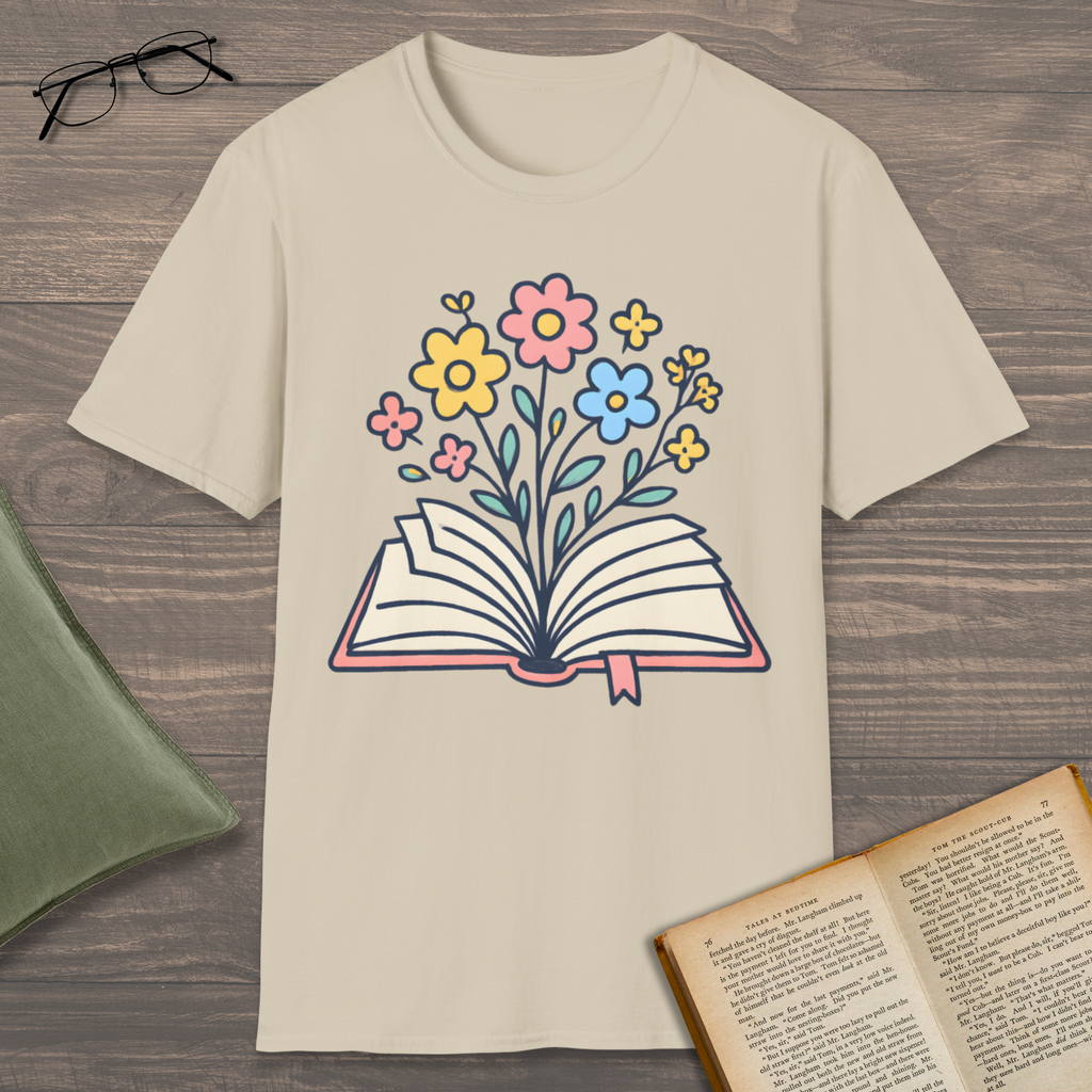 Sweet Flowers Book T-Shirt