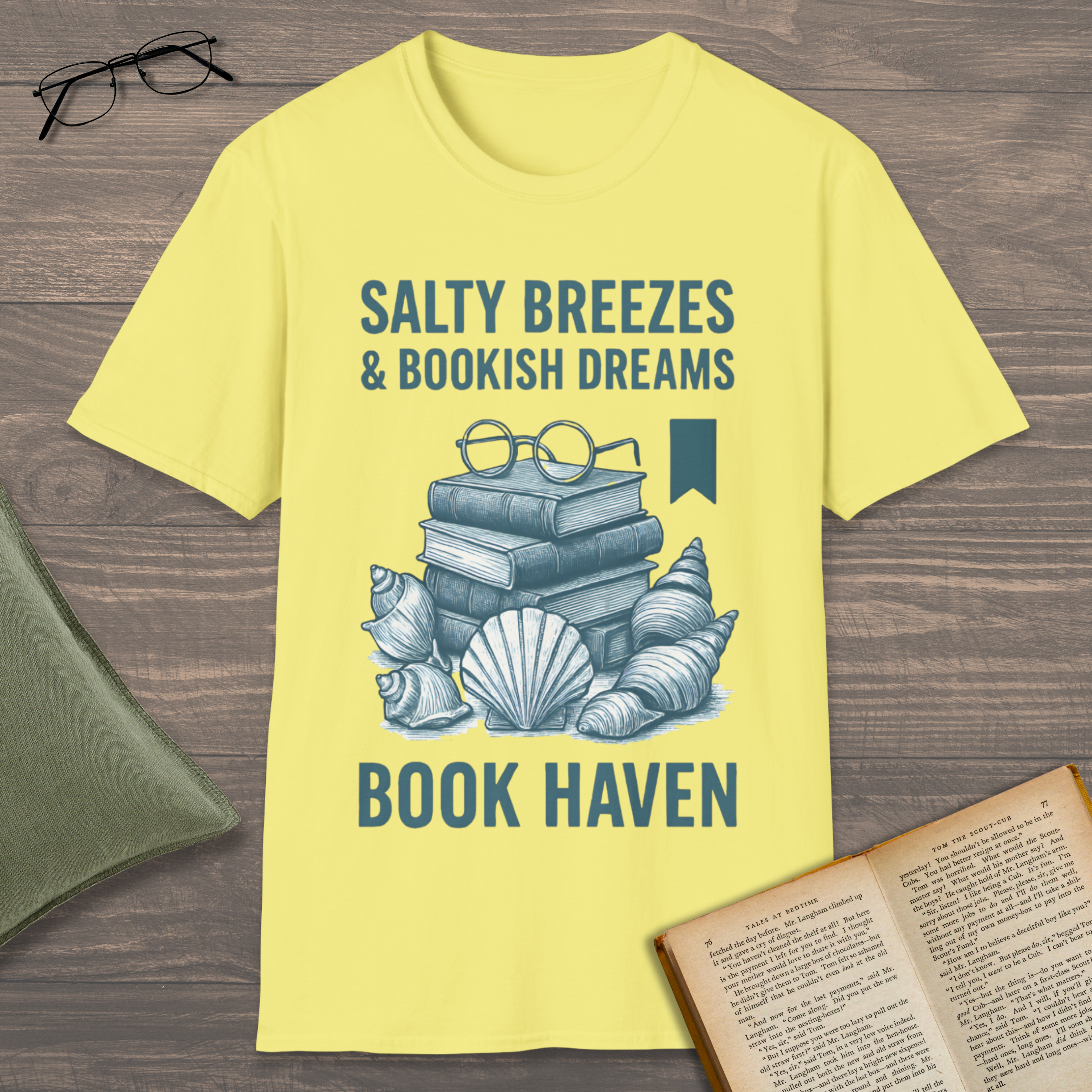 Book Haven & Seashells T-Shirt