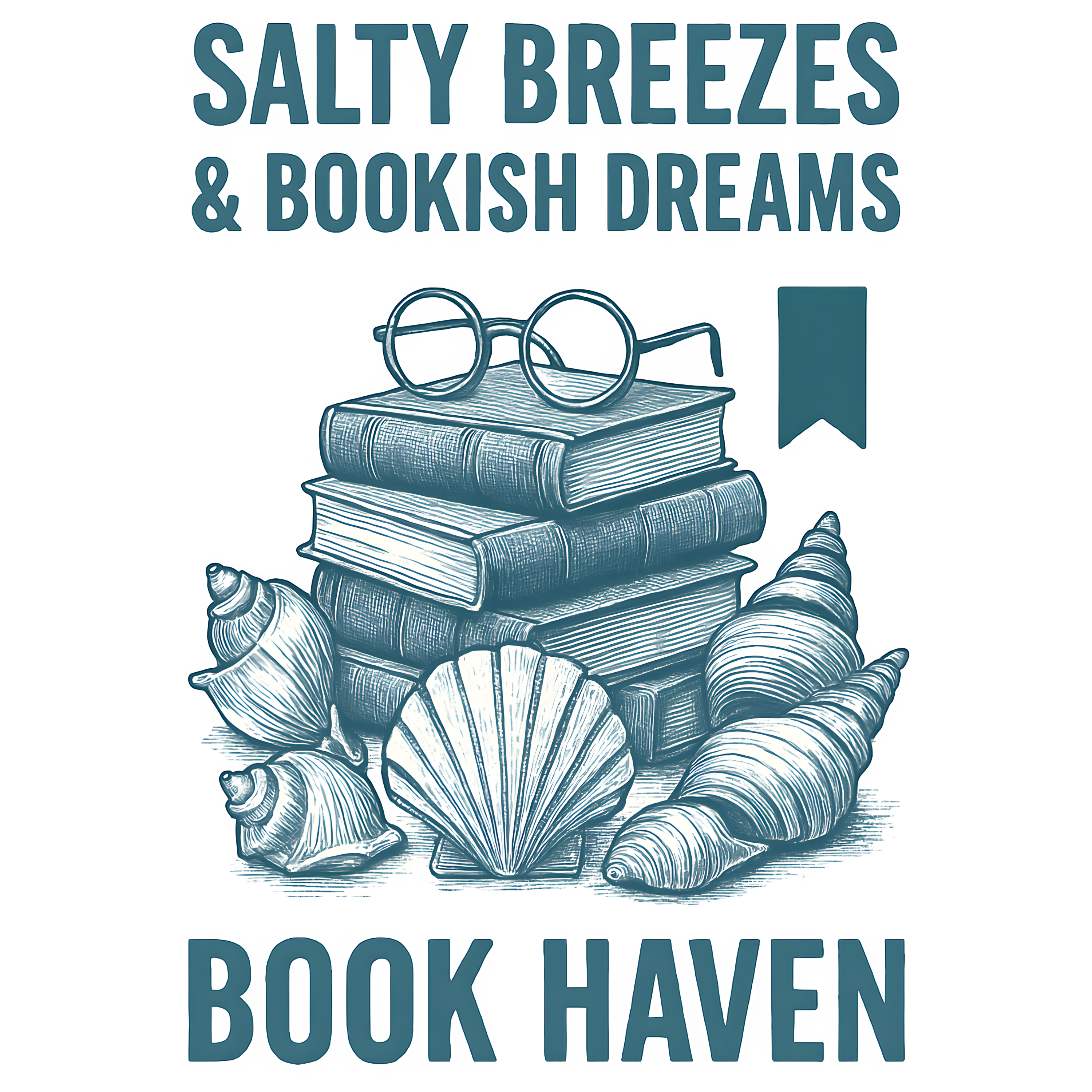 Book Haven & Seashells T-Shirt