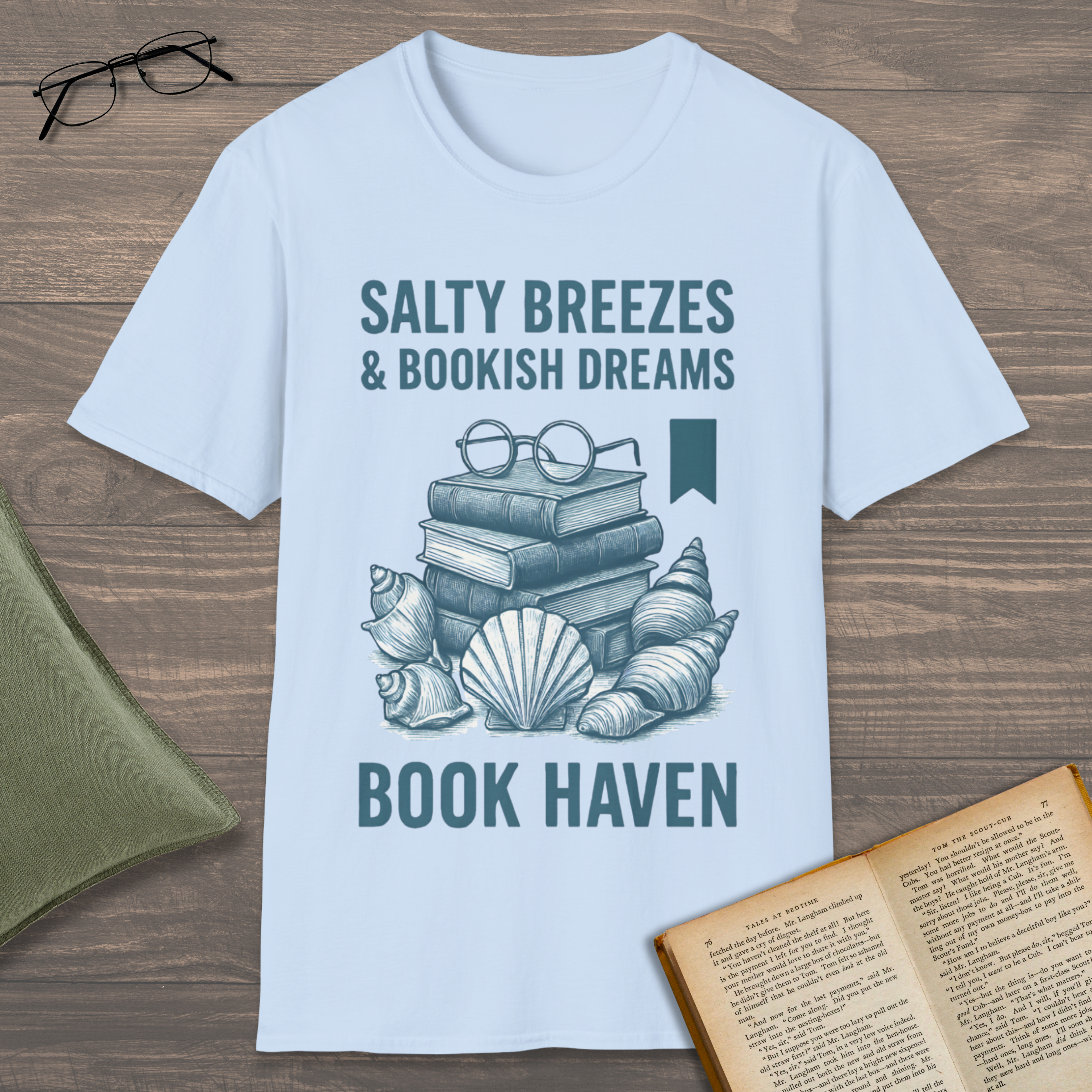 Book Haven & Seashells T-Shirt
