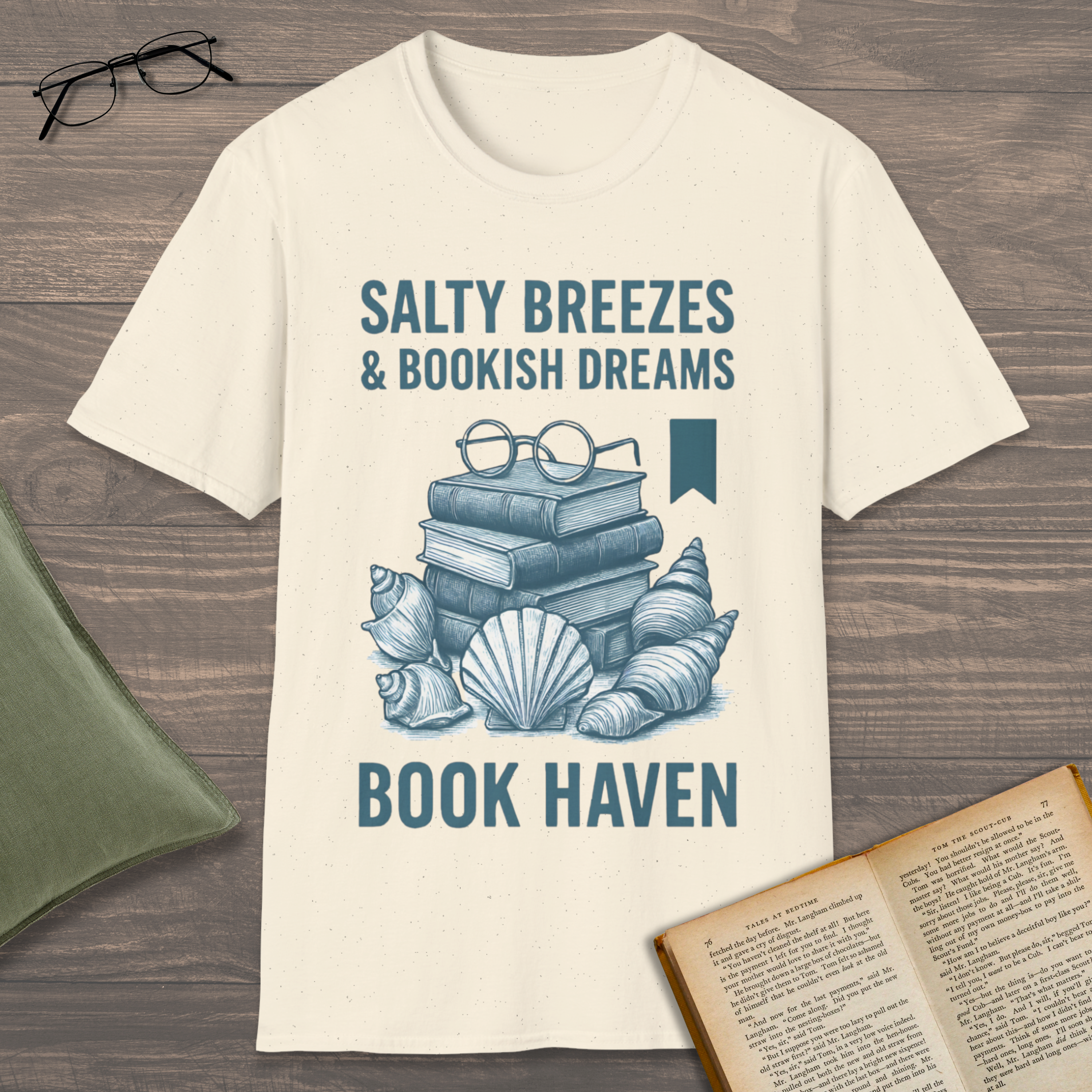Book Haven & Seashells T-Shirt
