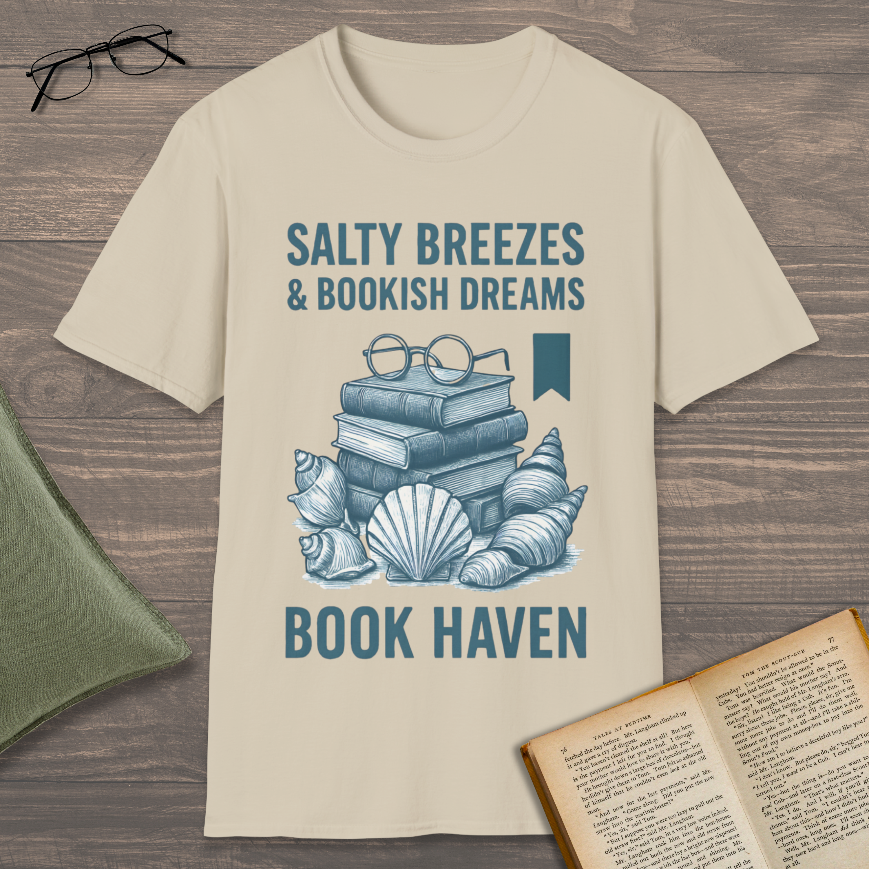 Book Haven & Seashells T-Shirt