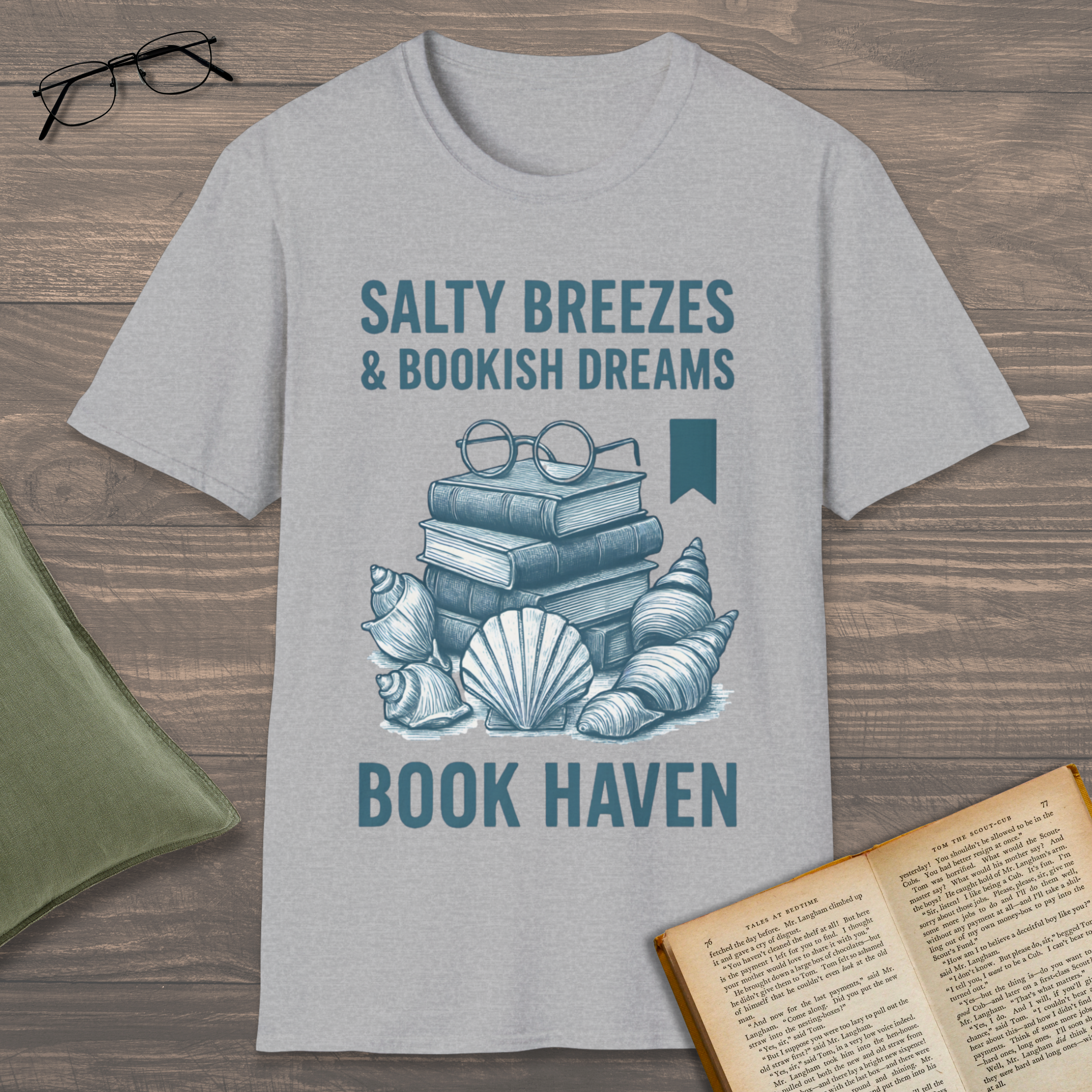Book Haven & Seashells T-Shirt