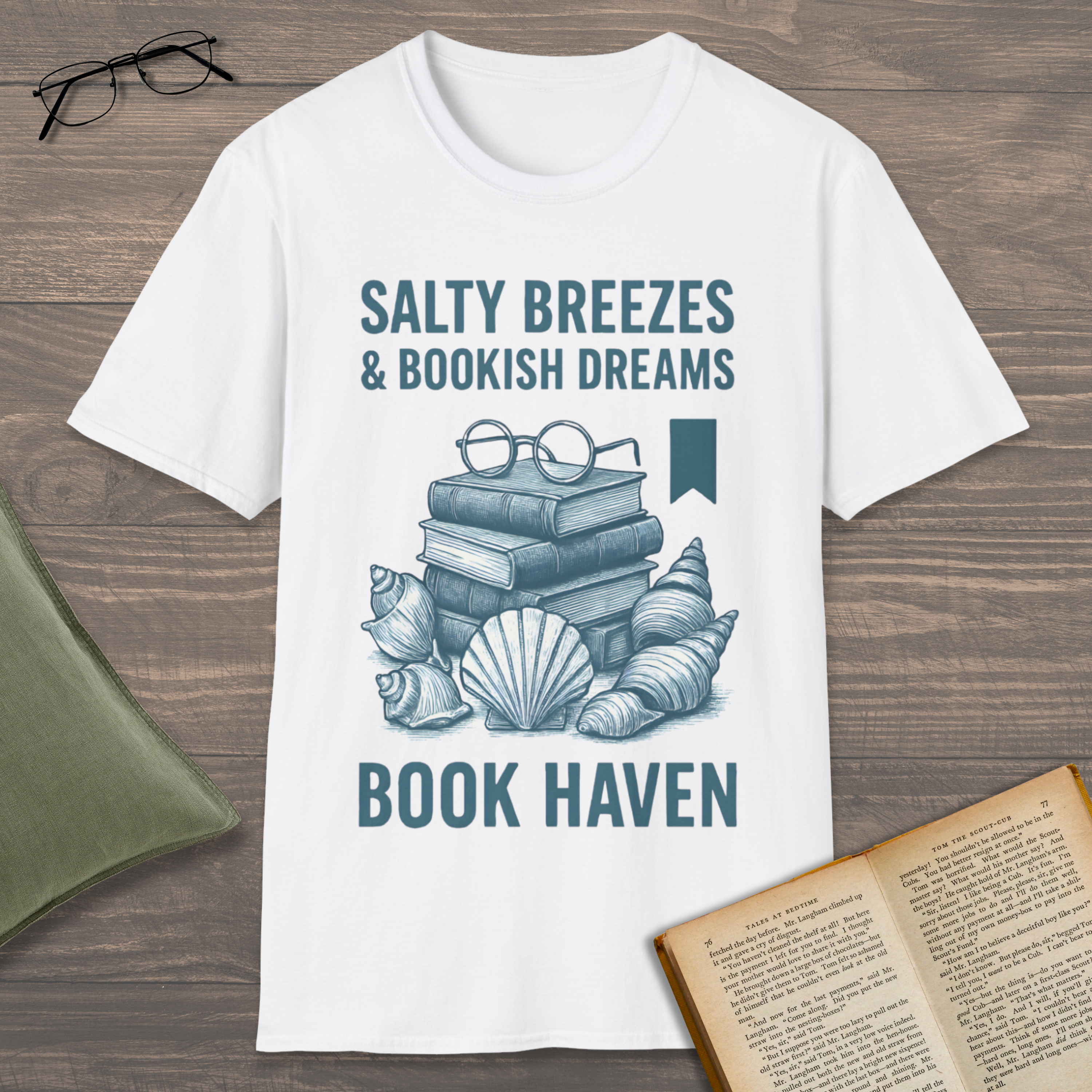 Book Haven & Seashells T-Shirt