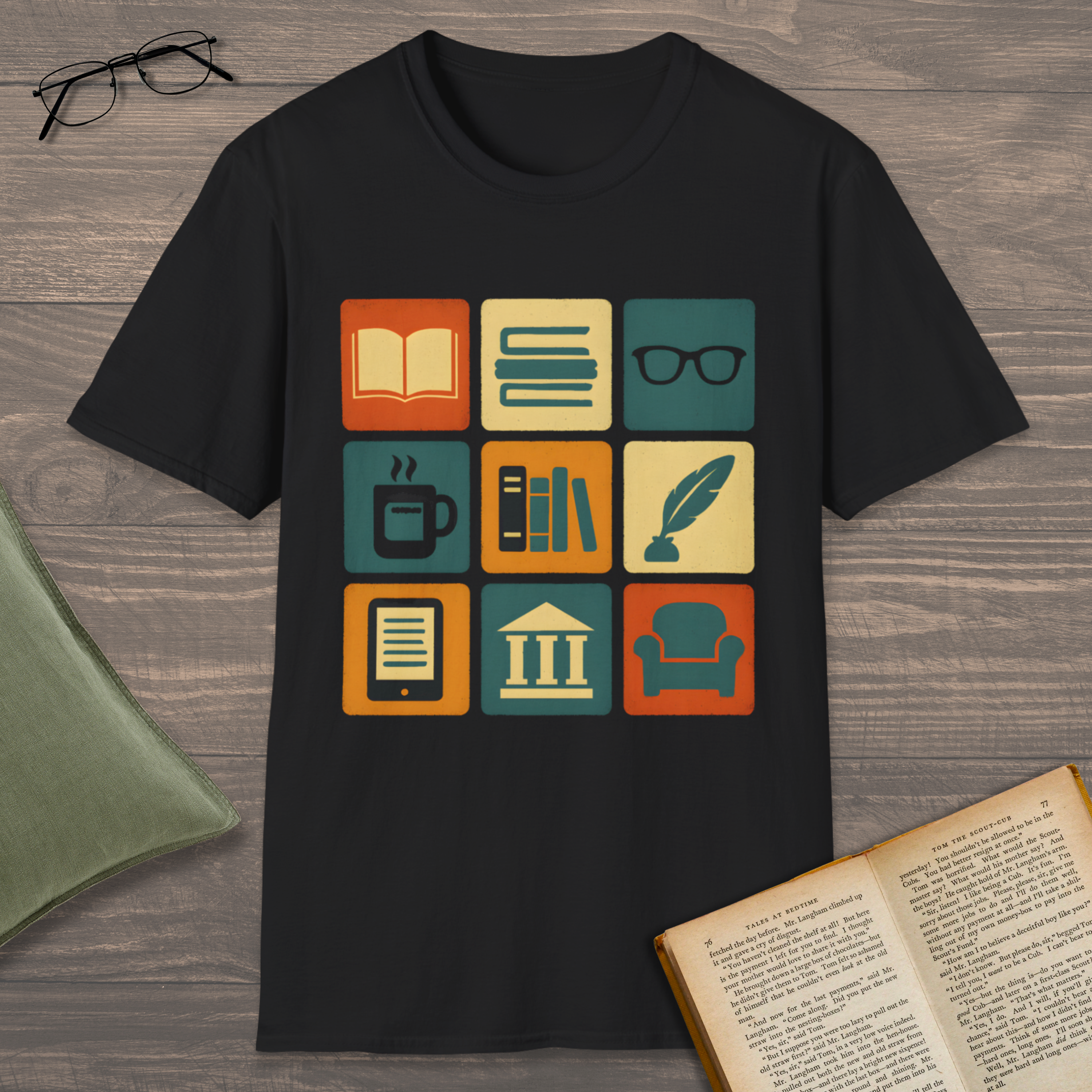 Book Lover's Icons T-Shirt