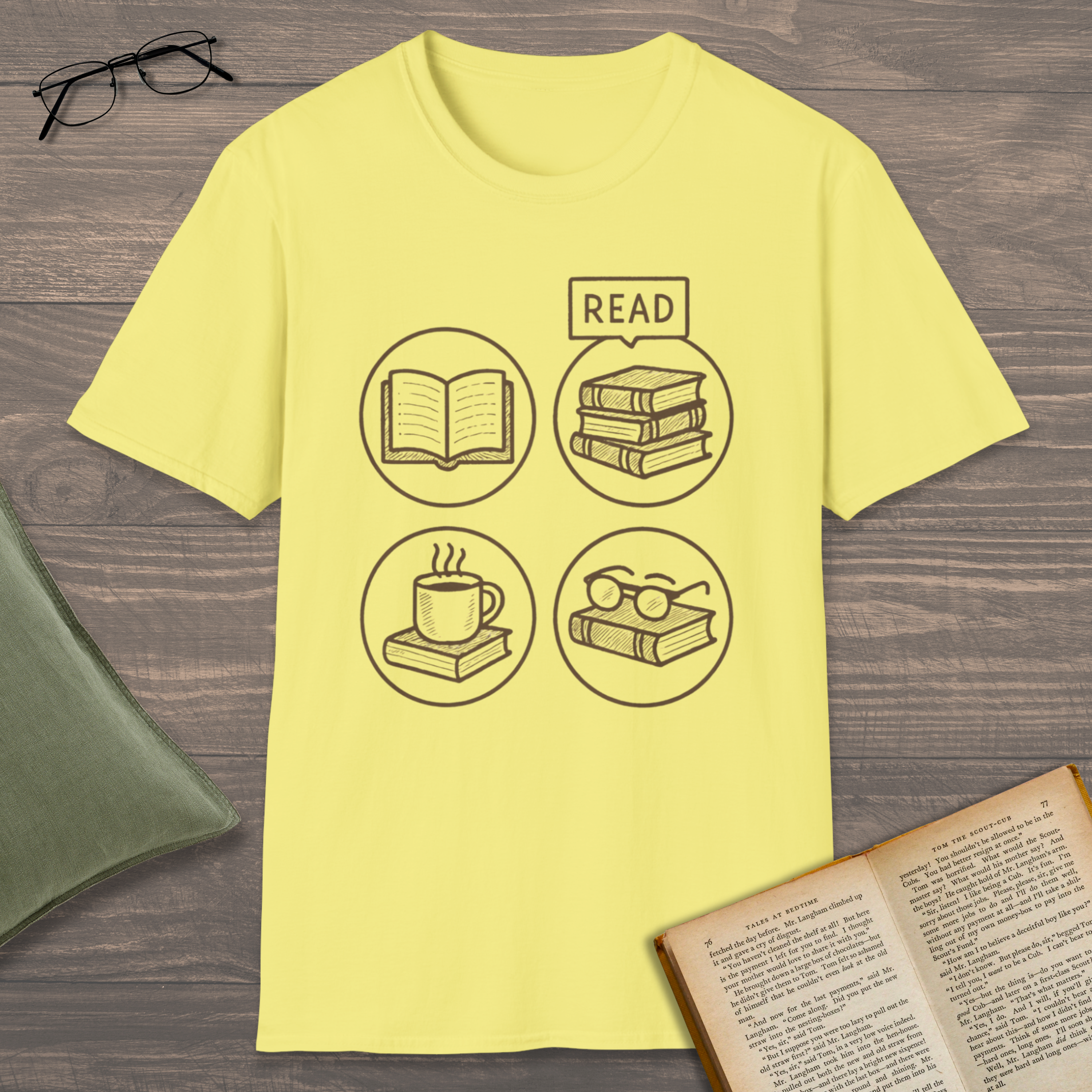 Book Lover's Minimalist T-Shirt