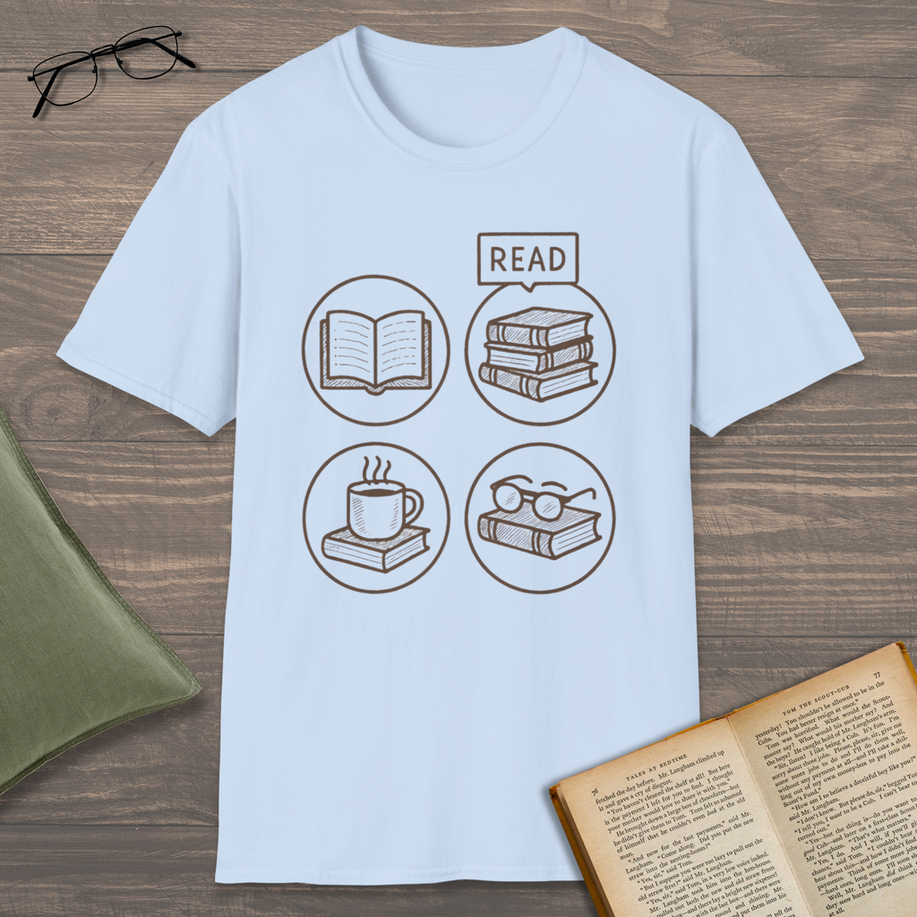 Book Lover's Minimalist T-Shirt