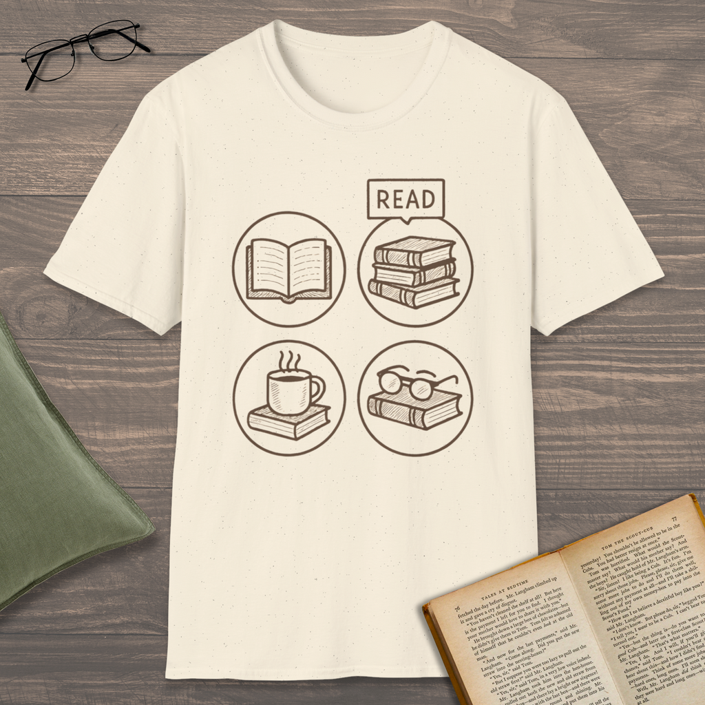 Book Lover's Minimalist T-Shirt