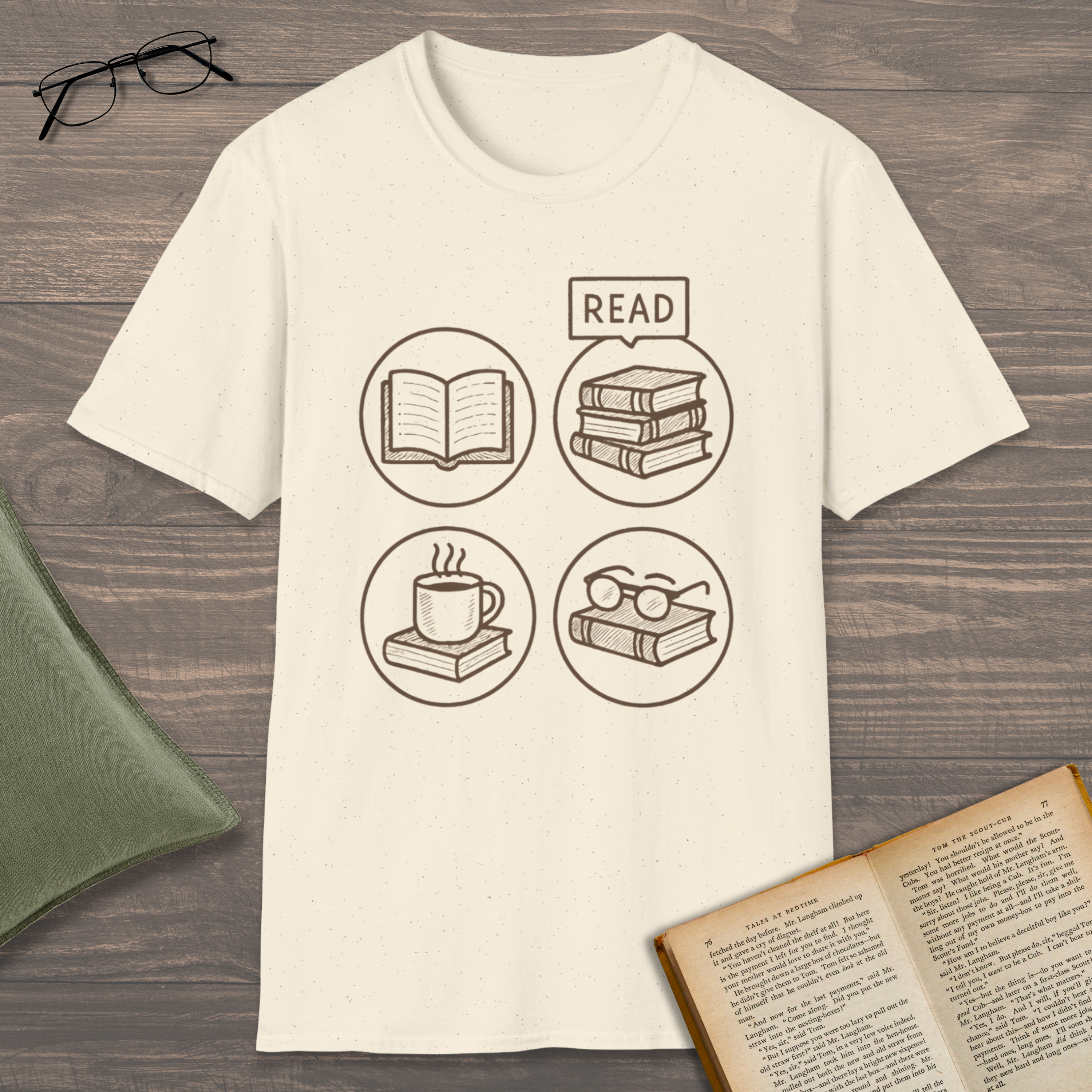 Book Lover's Minimalist T-Shirt