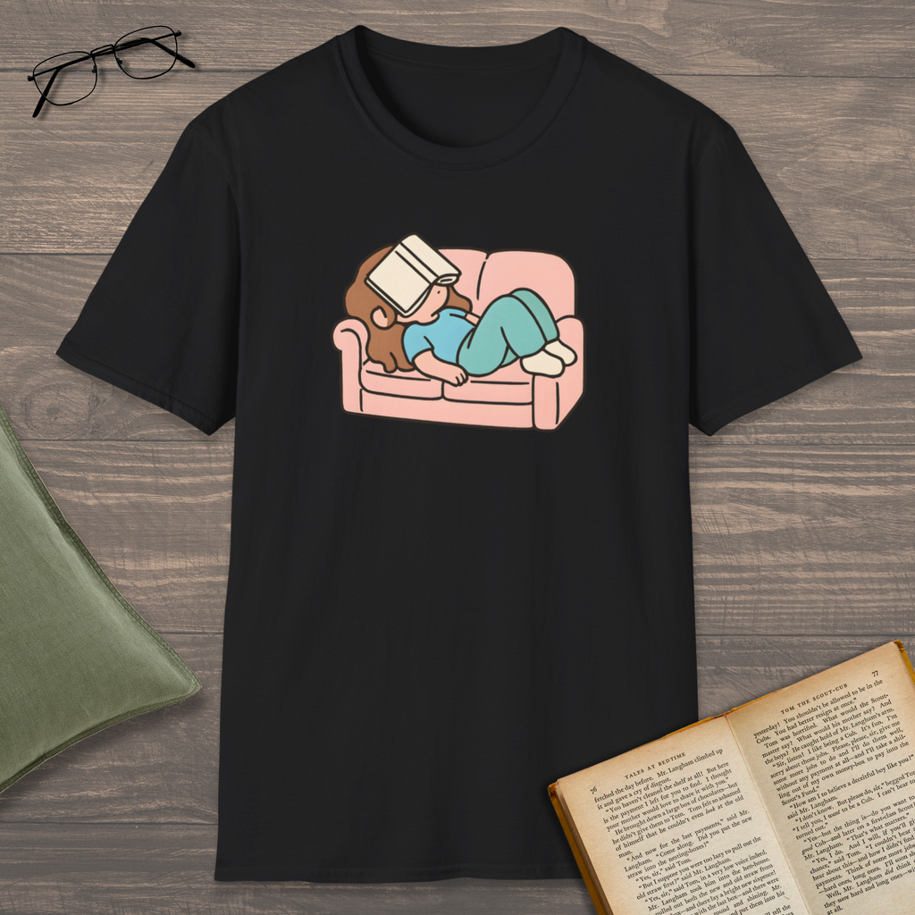 Book On Face T-Shirt