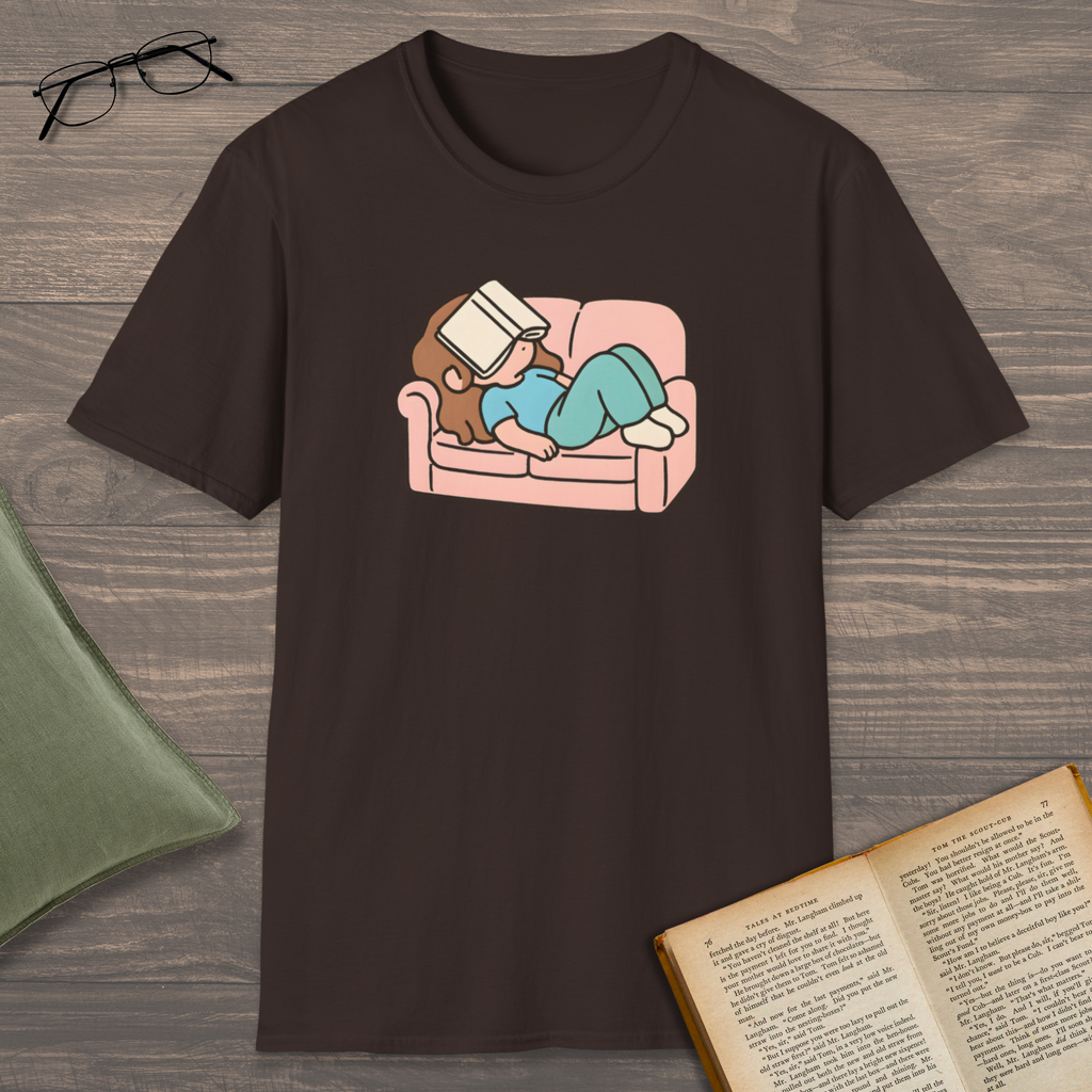 Book On Face T-Shirt