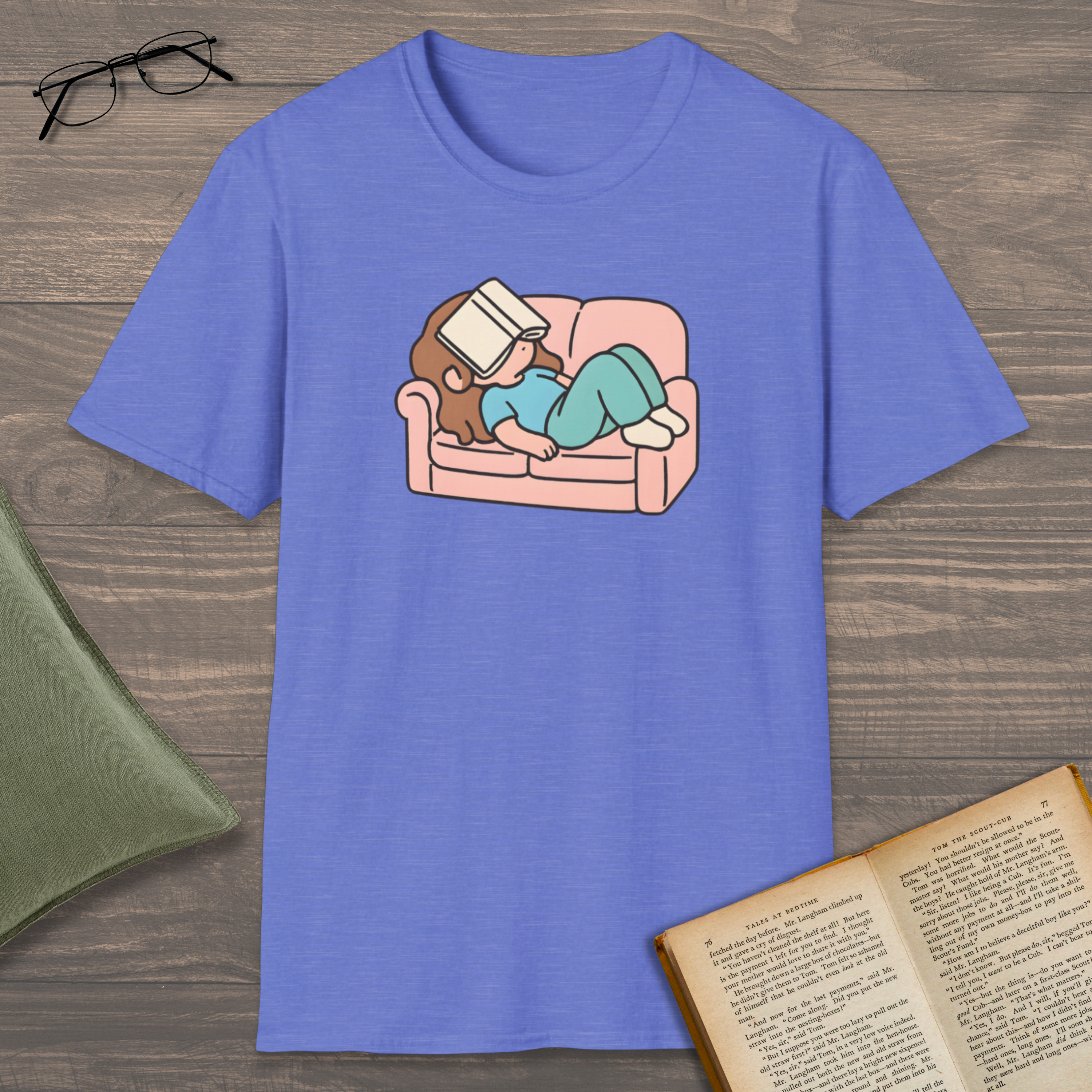 Book On Face T-Shirt