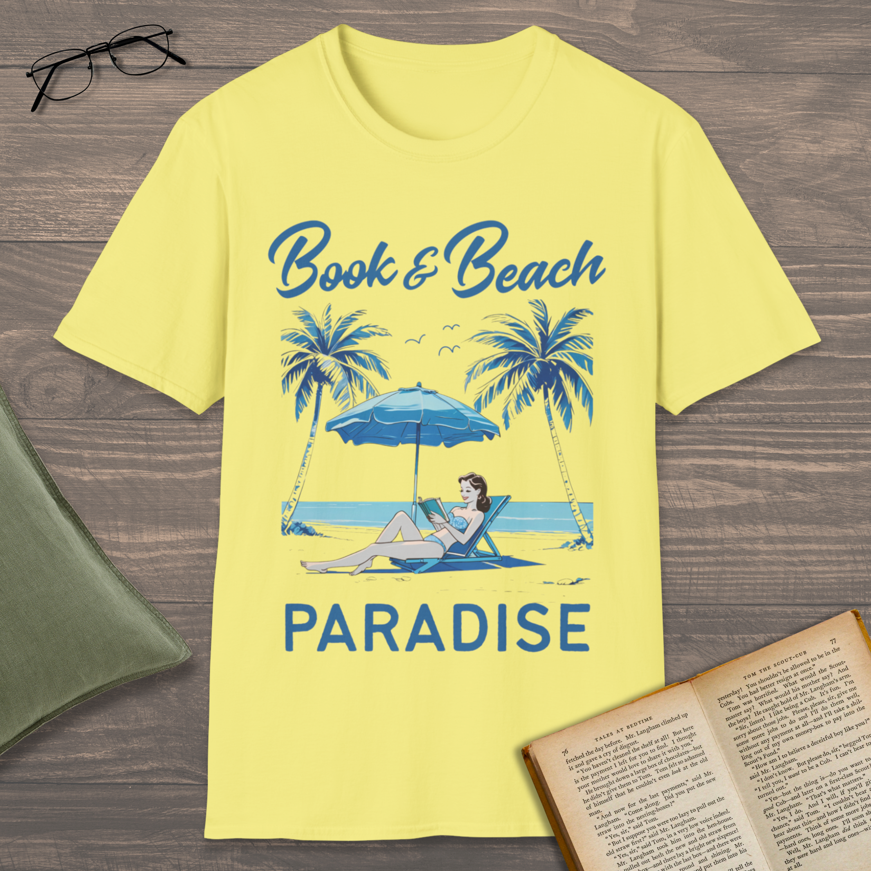 Book & Beach Paradise T-Shirt