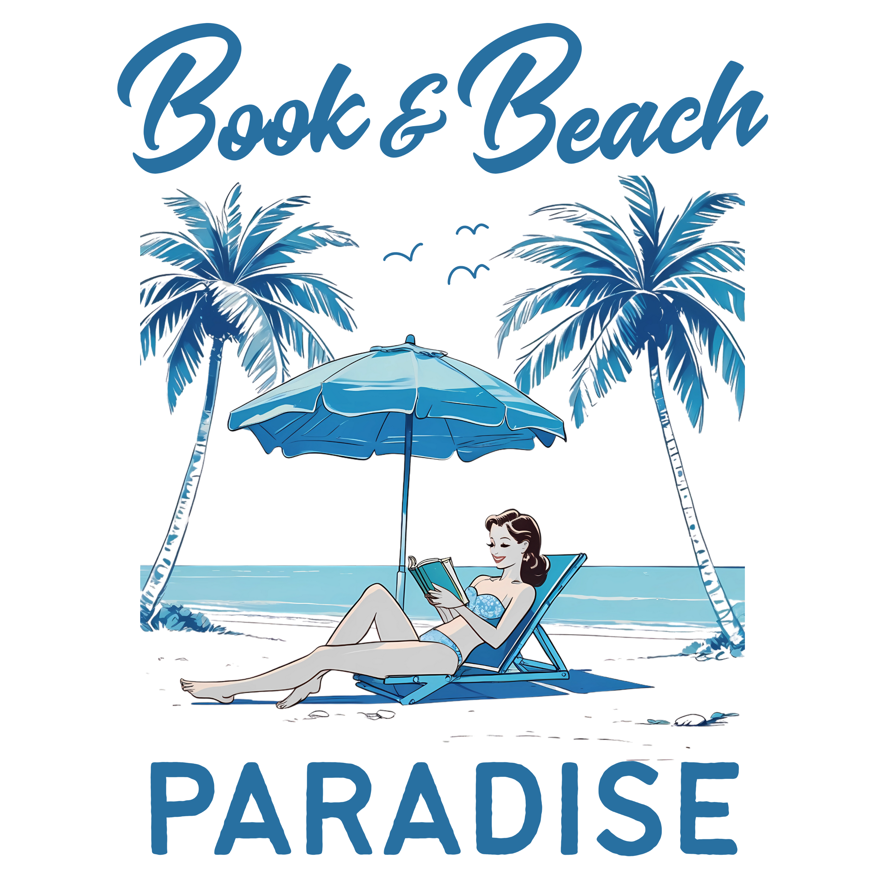 Book & Beach Paradise T-Shirt