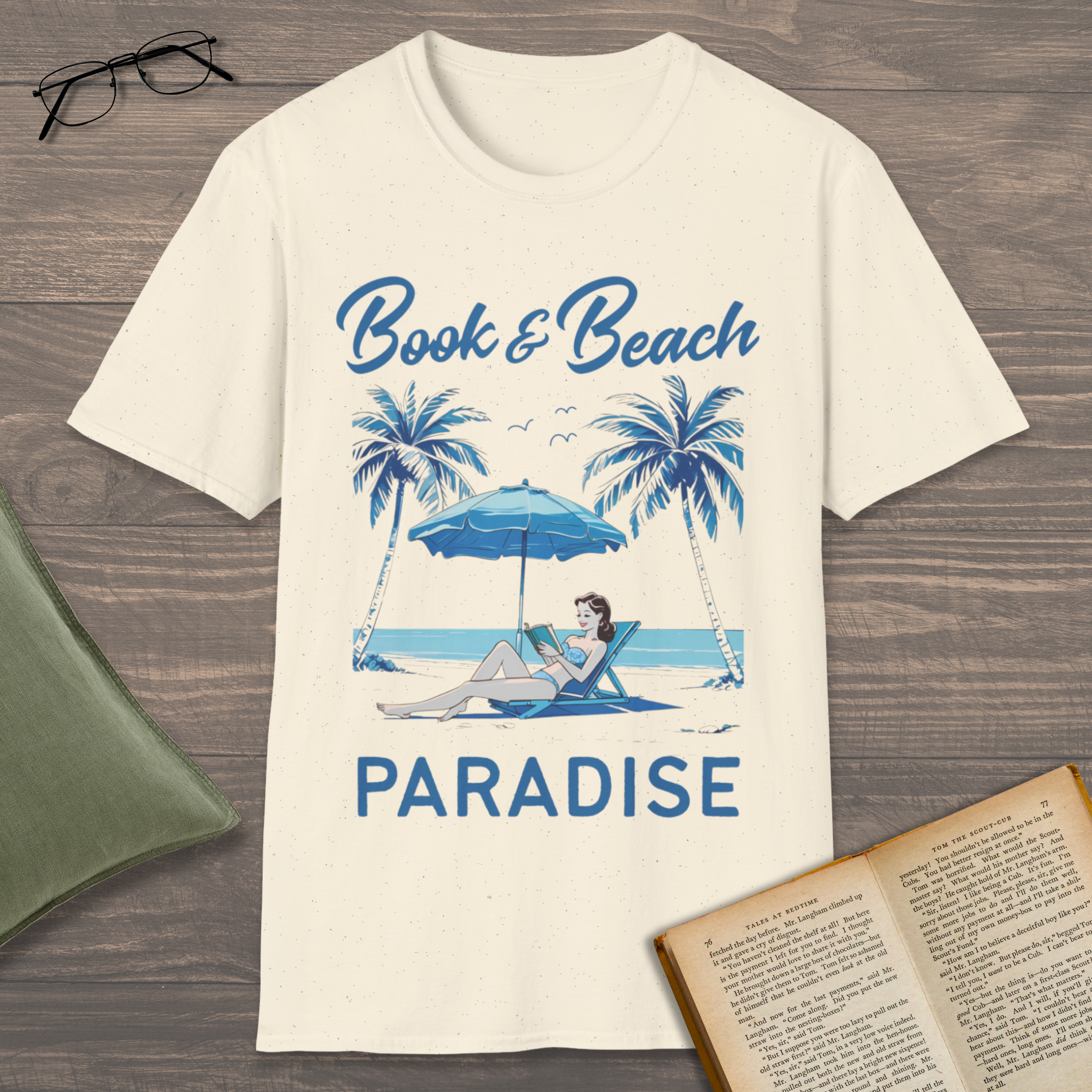 Book & Beach Paradise T-Shirt