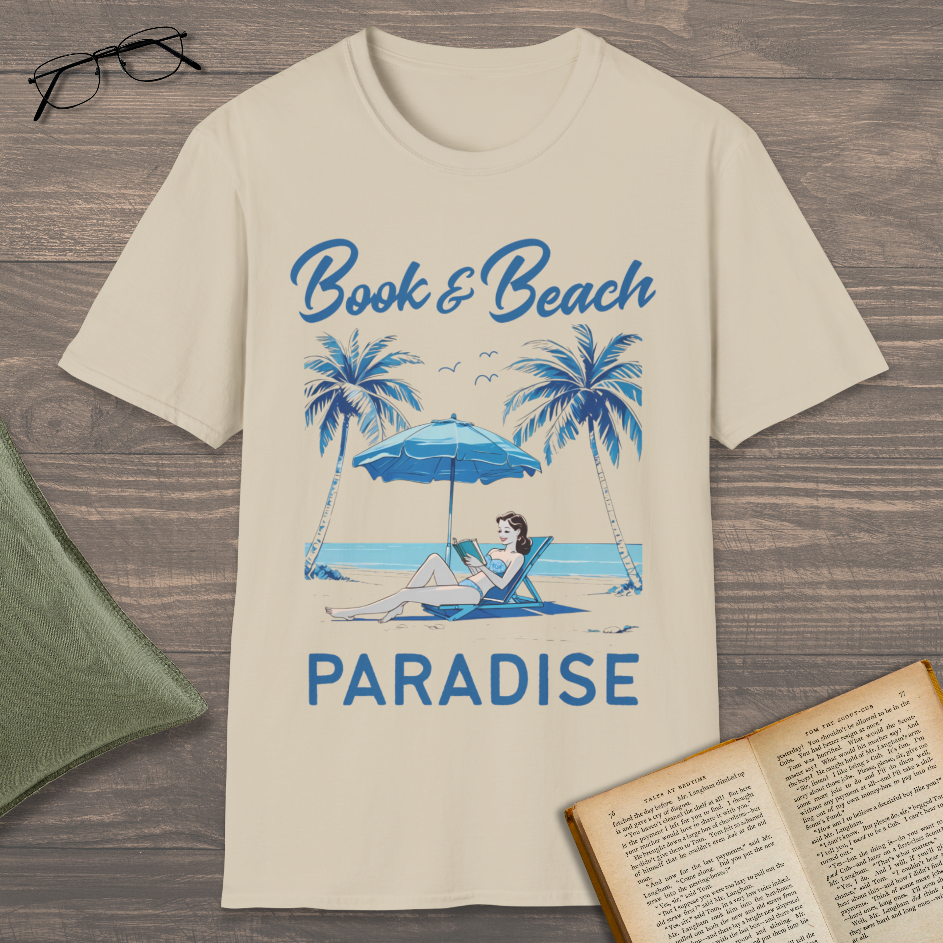 Book & Beach Paradise T-Shirt