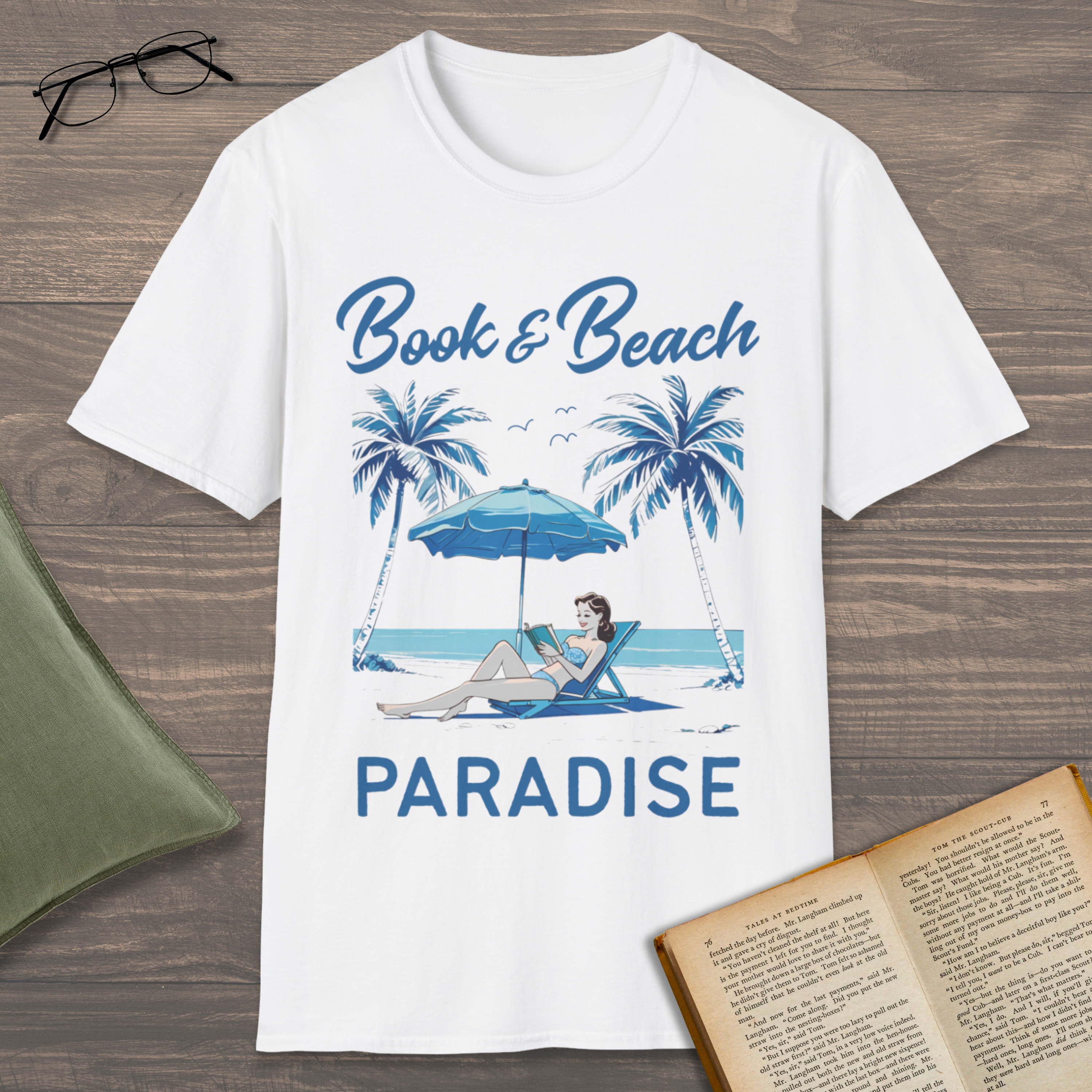 Book & Beach Paradise T-Shirt
