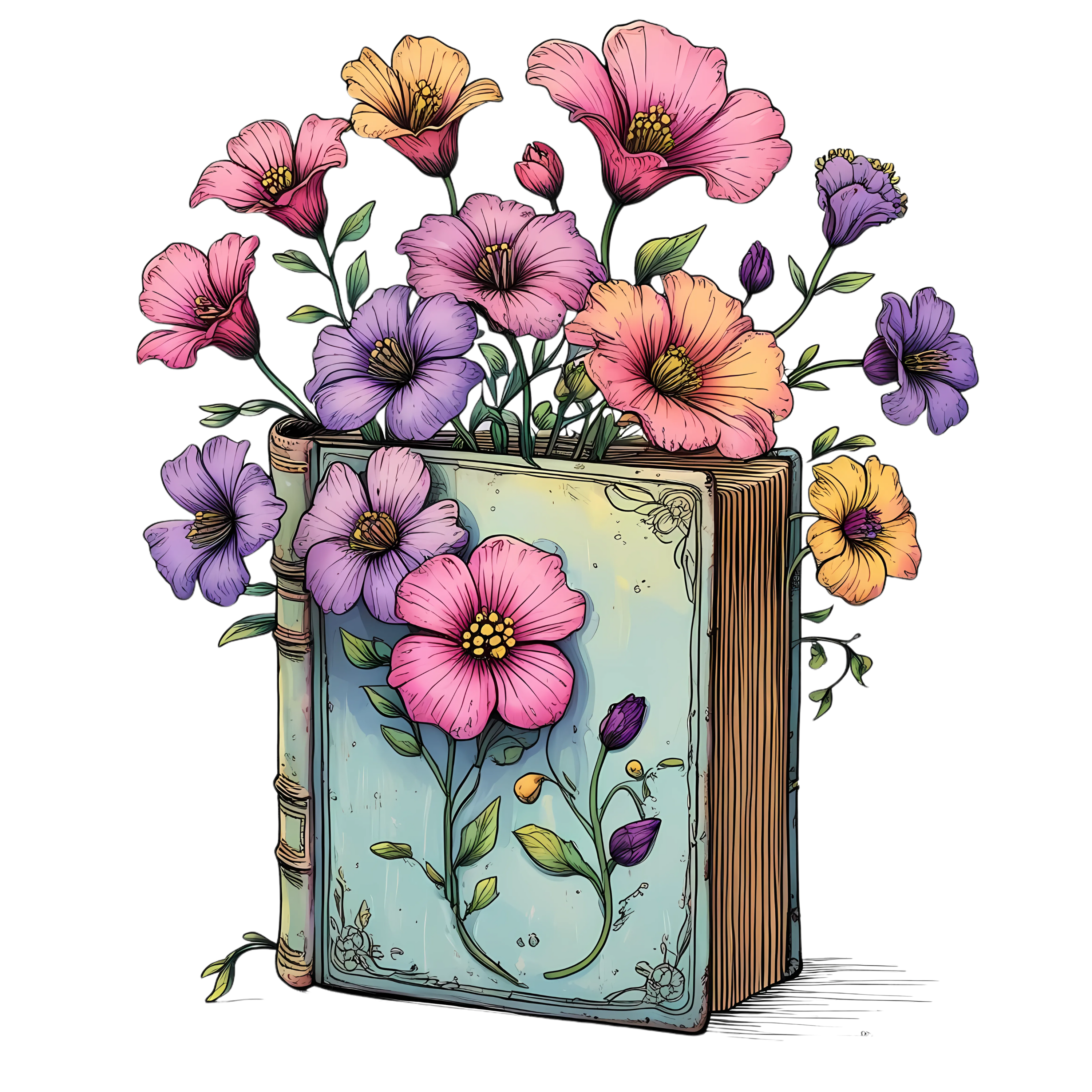 Flower Garden Book T-Shirt