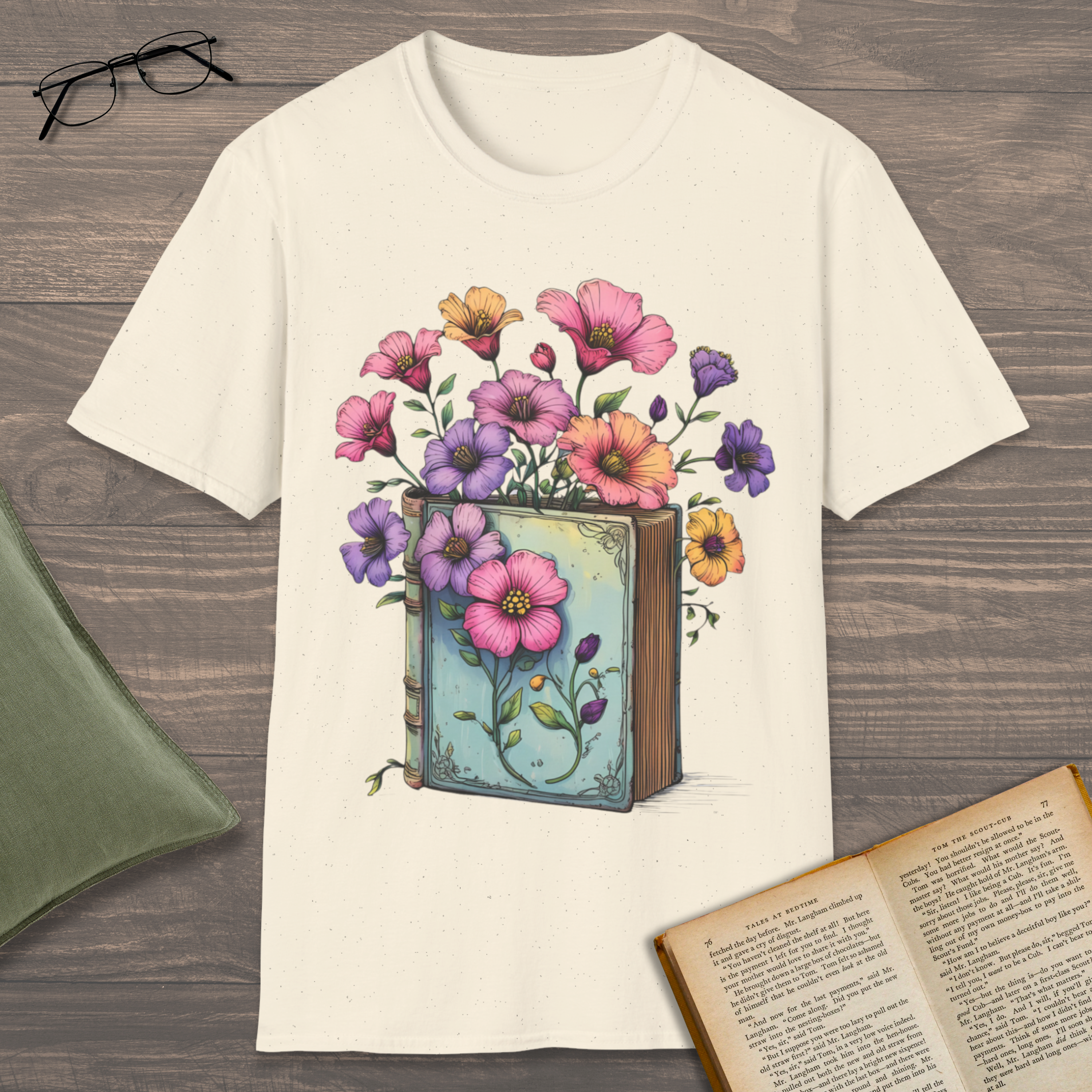 Flower Garden Book T-Shirt