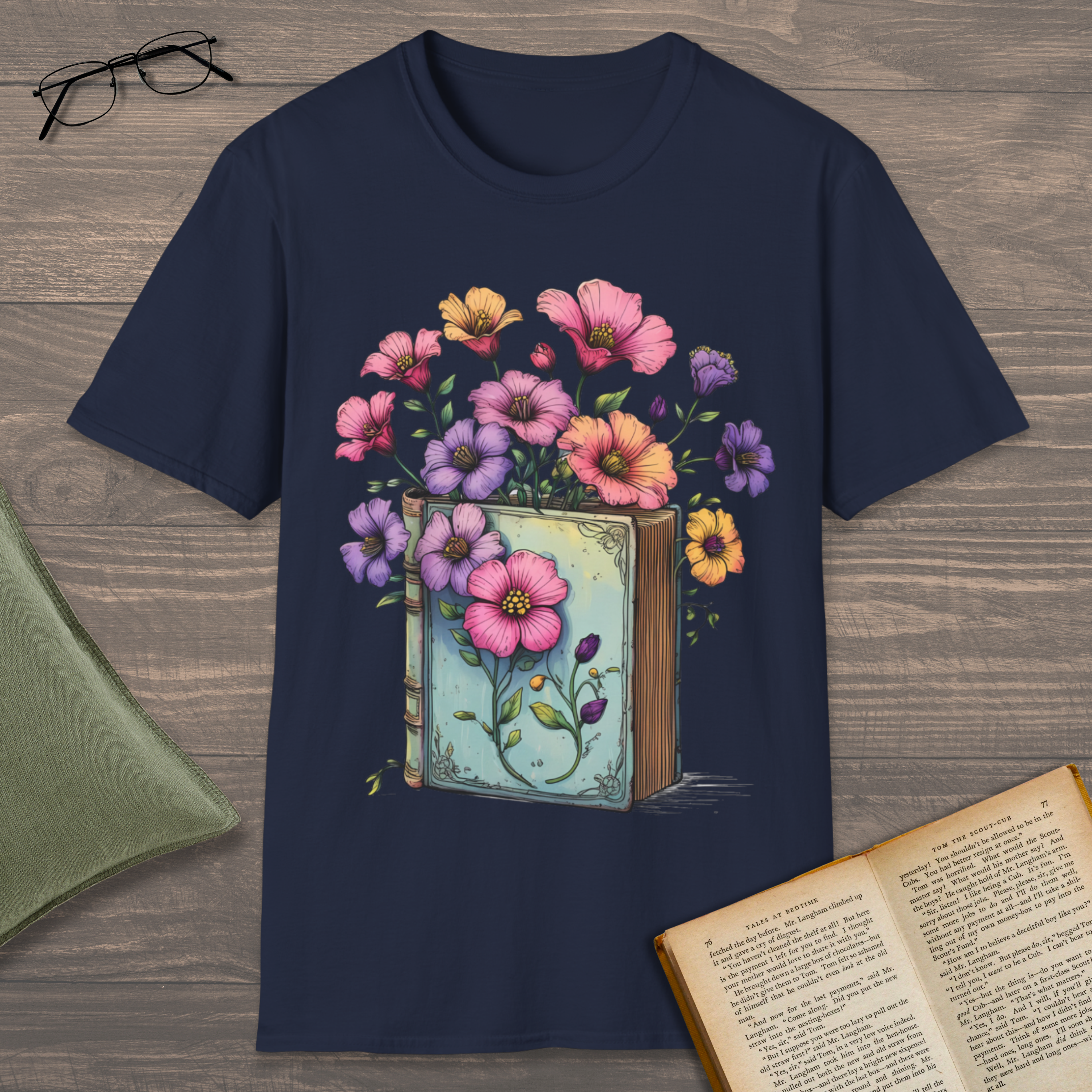 Flower Garden Book T-Shirt