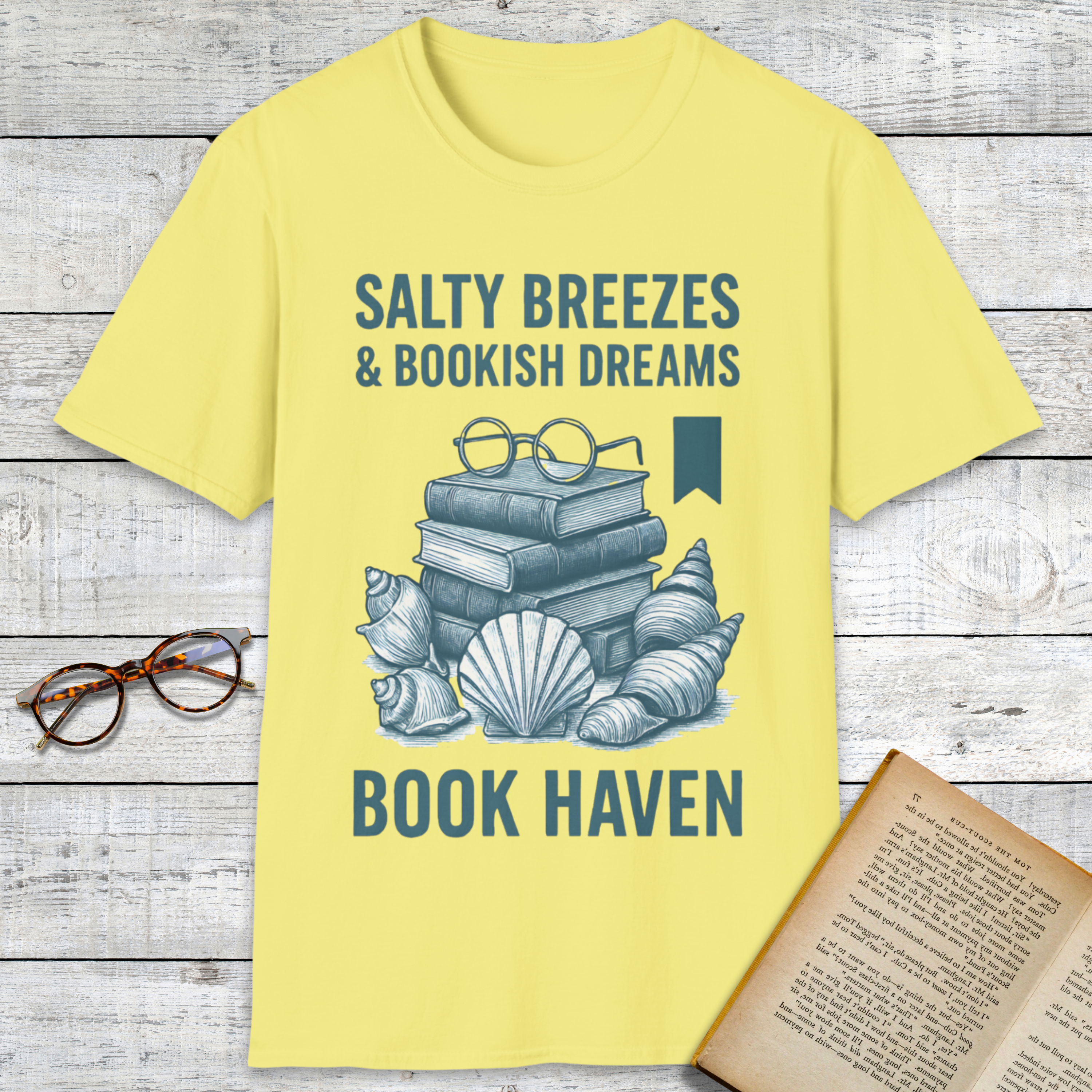 Book Haven & Seashells T-Shirt