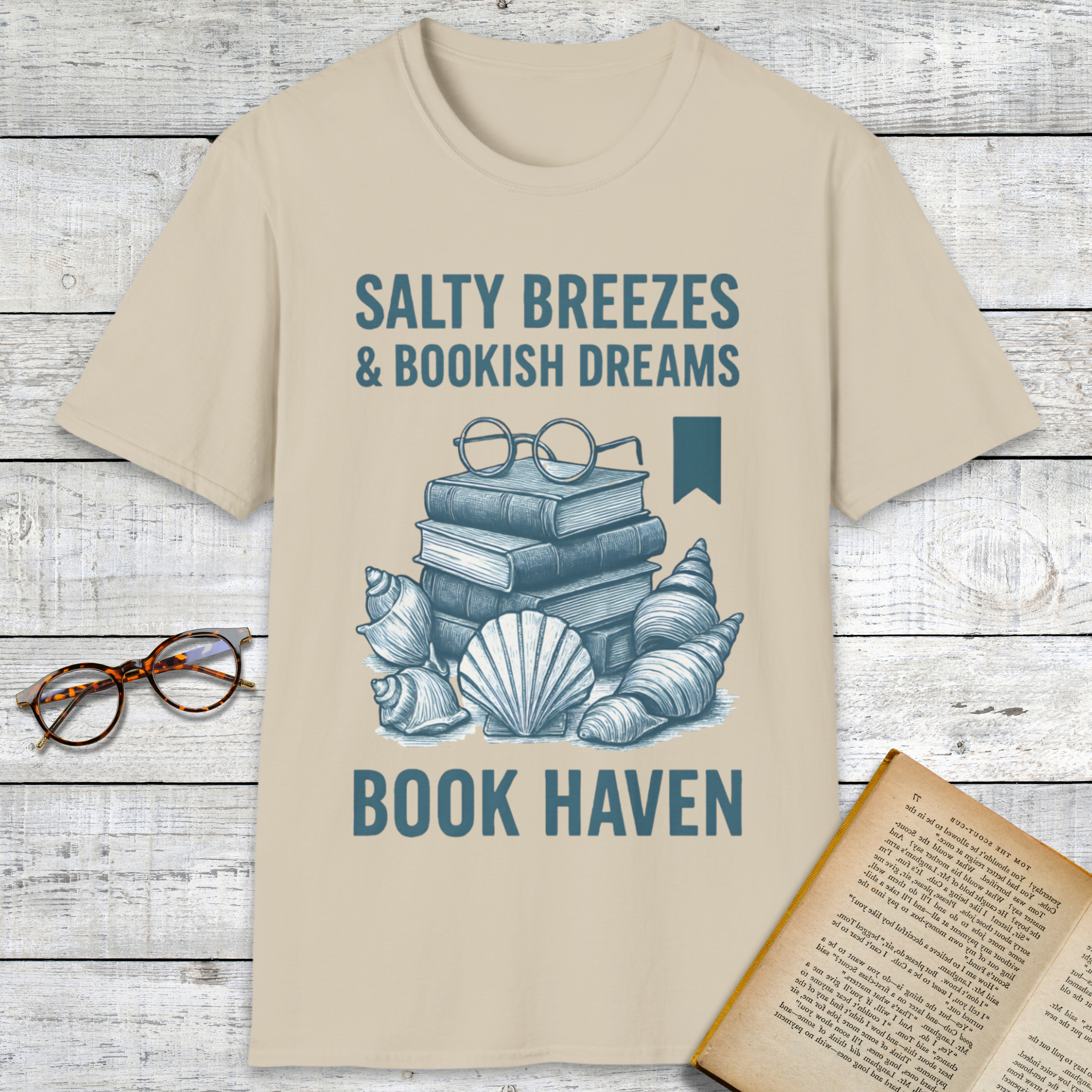 Book Haven & Seashells T-Shirt