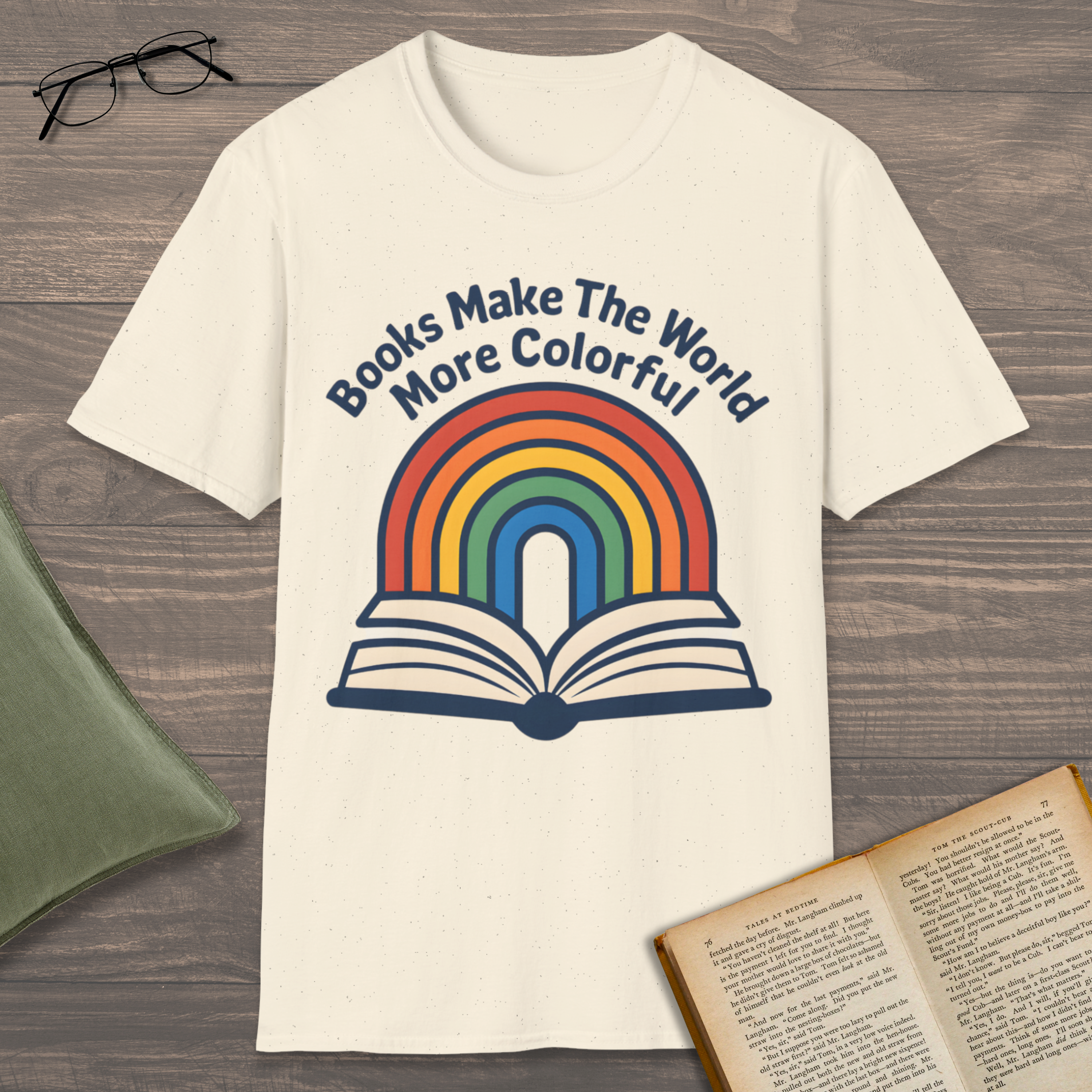 Book & Rainbow T-Shirt