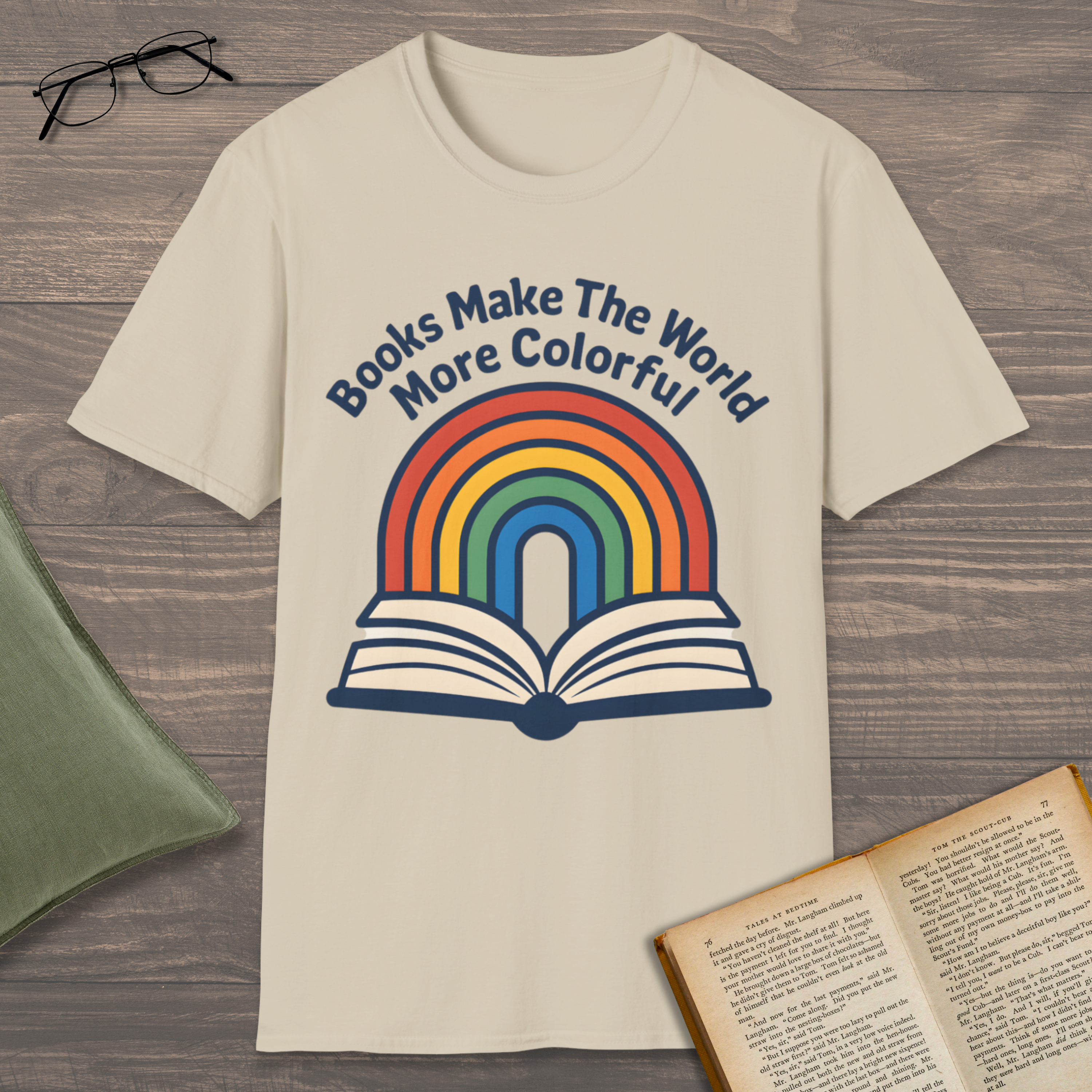 Book & Rainbow T-Shirt