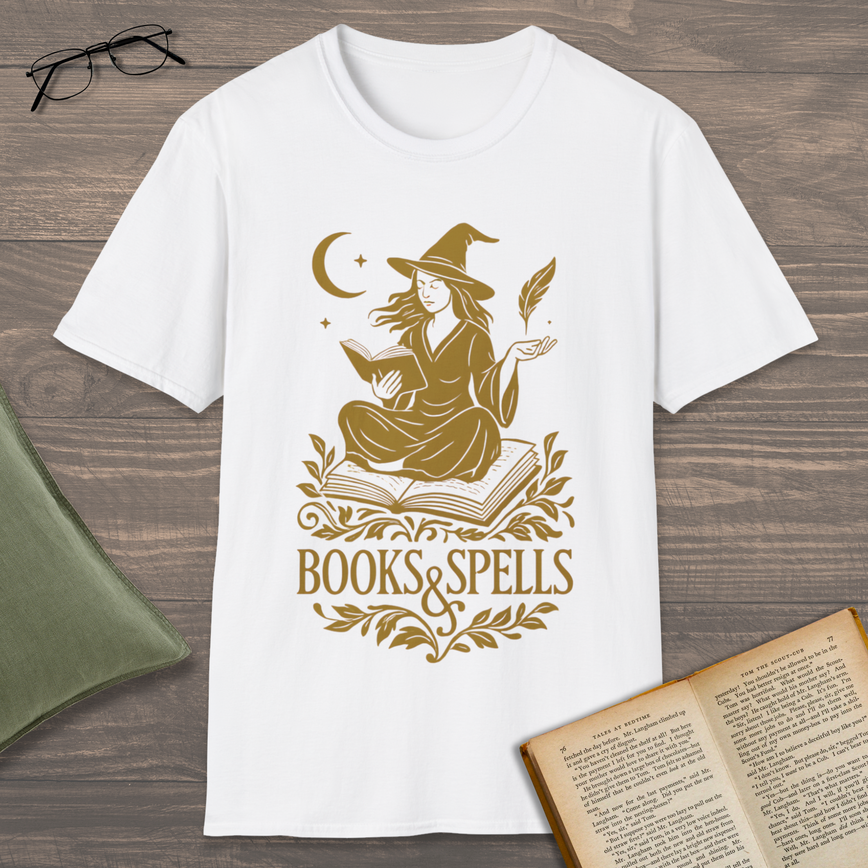Books & Spells Witch T-Shirt