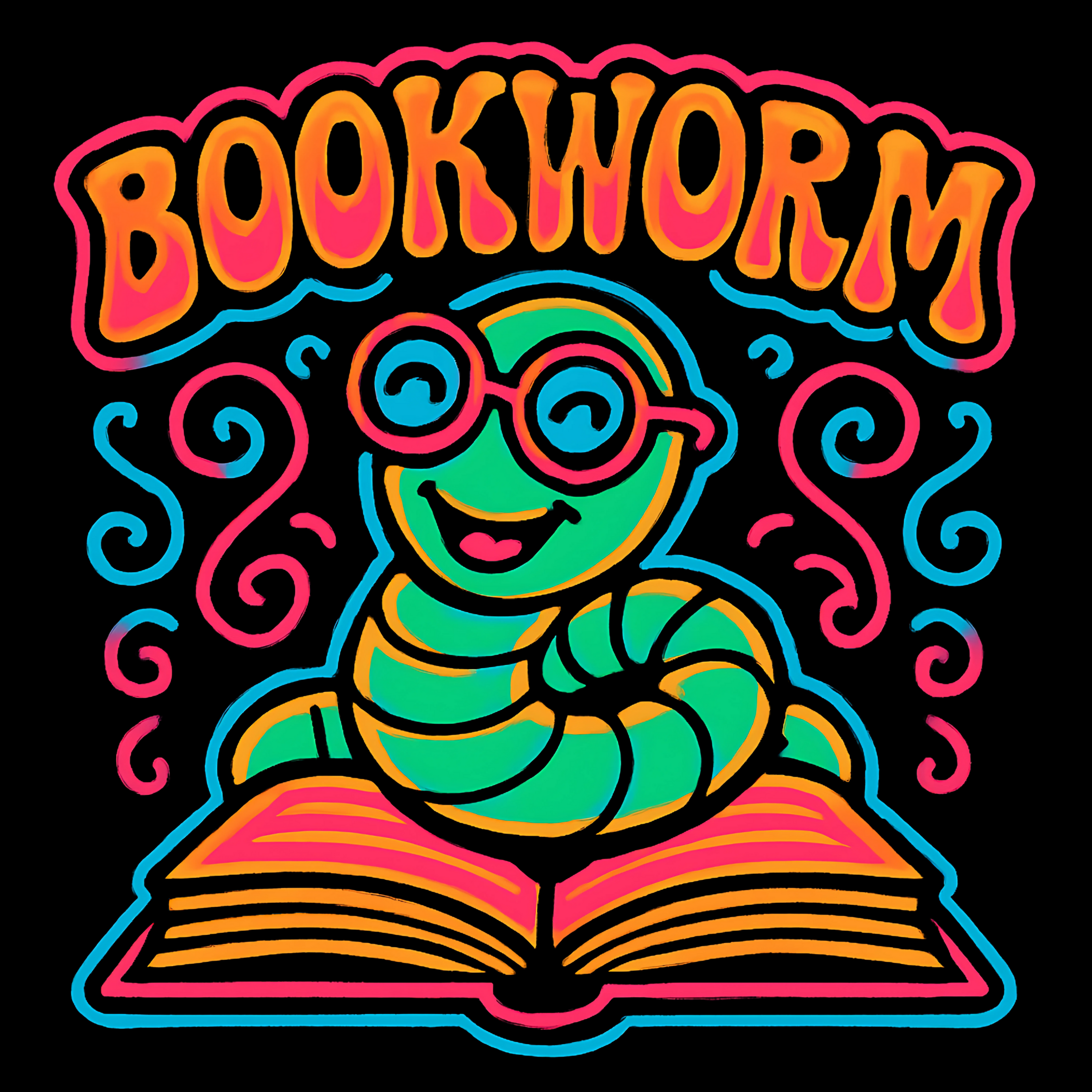 Bookworm Psychedelic T-Shirt