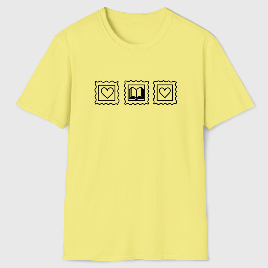 Heart Book Stamps T-Shirt