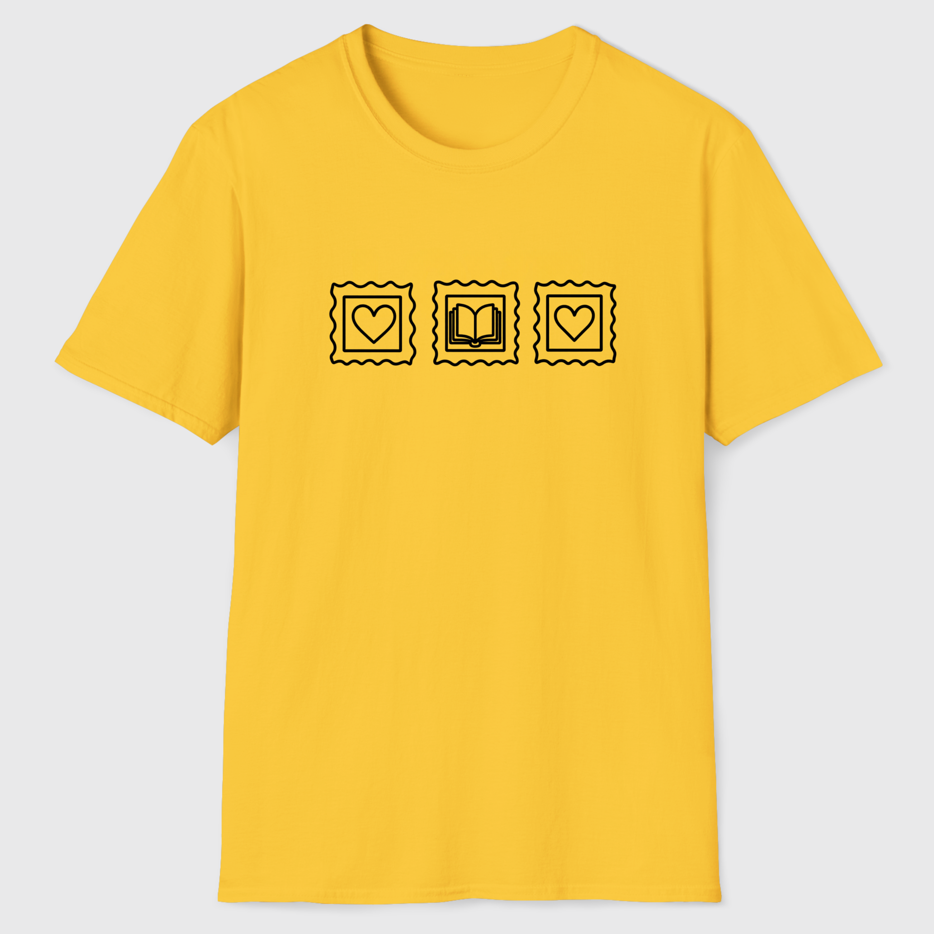 Heart Book Stamps T-Shirt