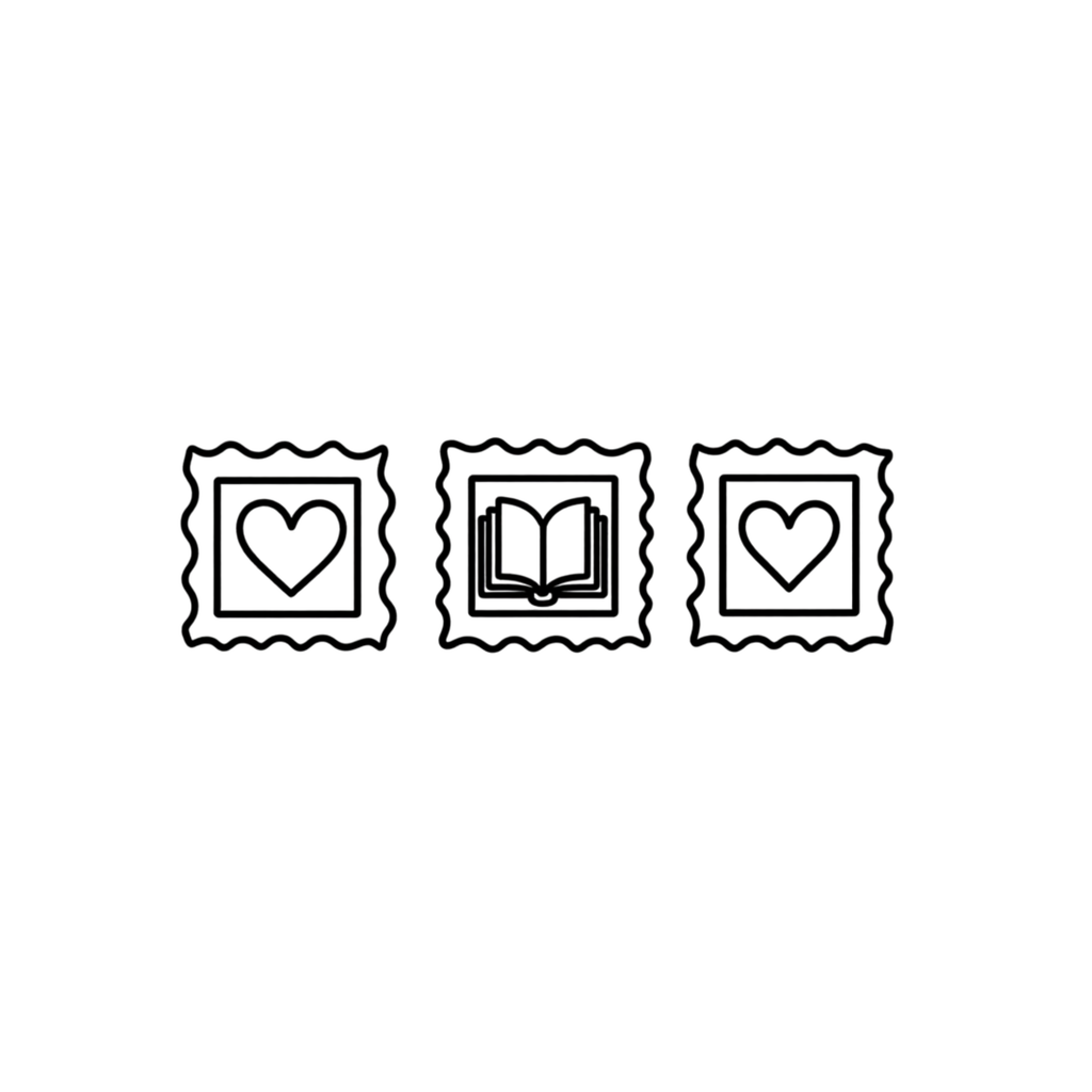 Heart Book Stamps T-Shirt