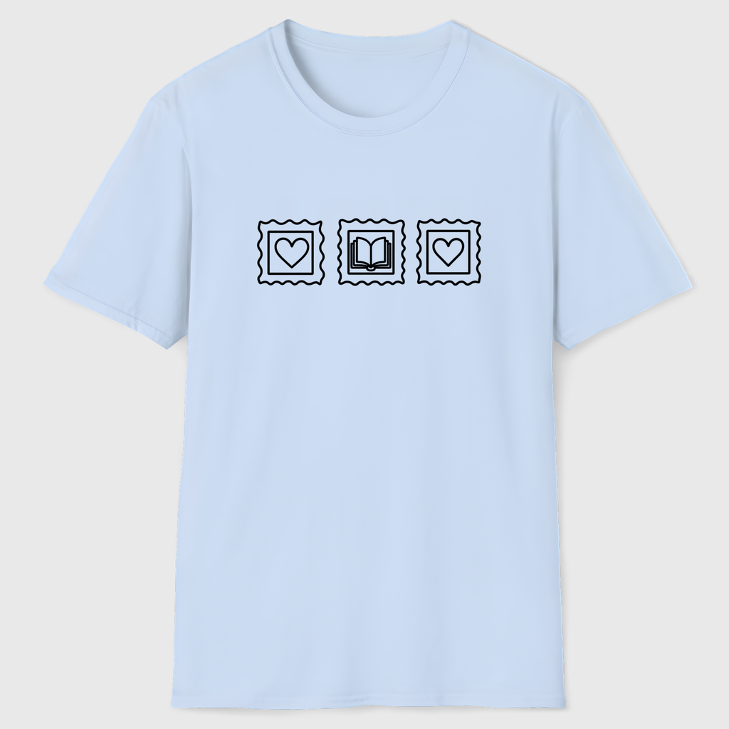 Heart Book Stamps T-Shirt