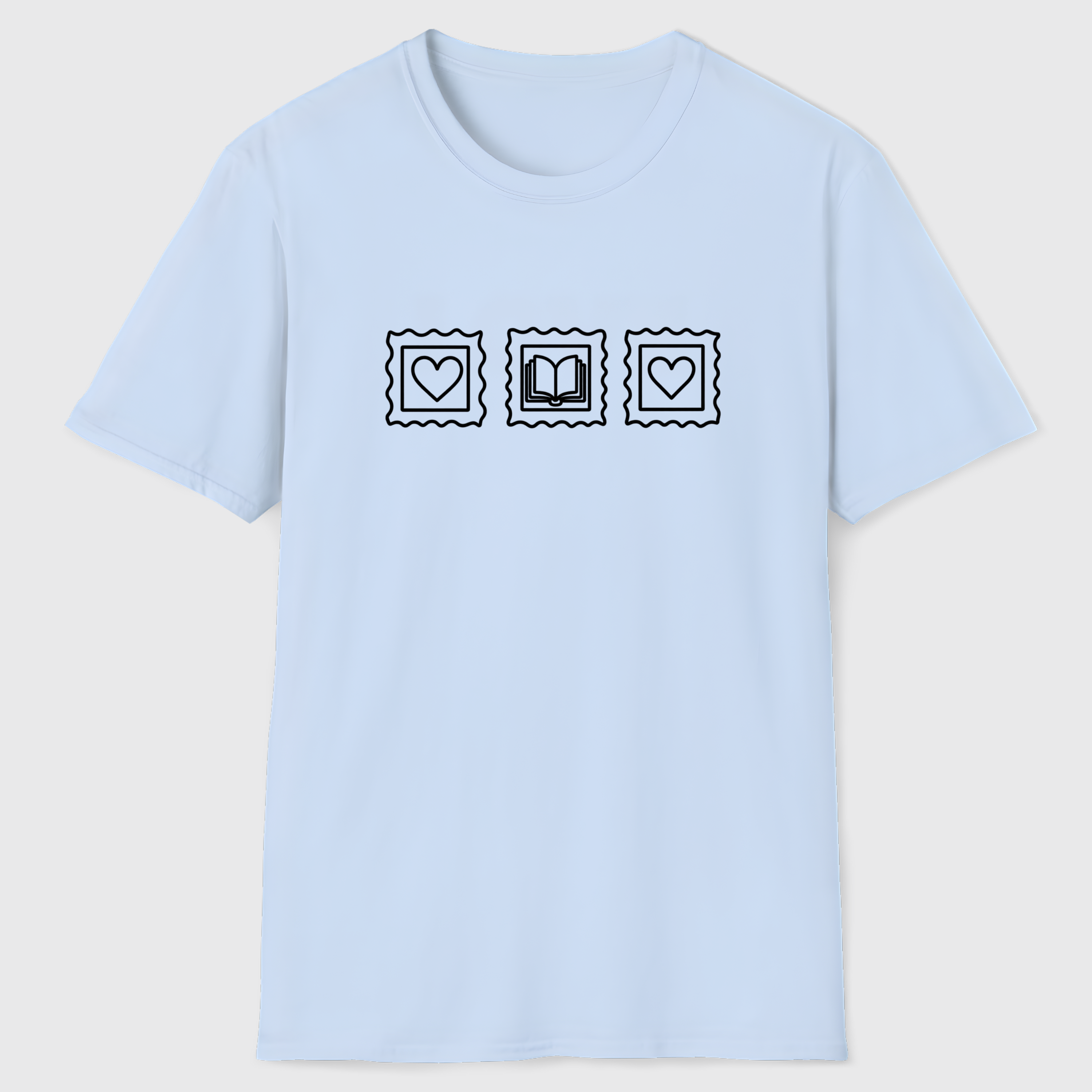 Heart Book Stamps T-Shirt
