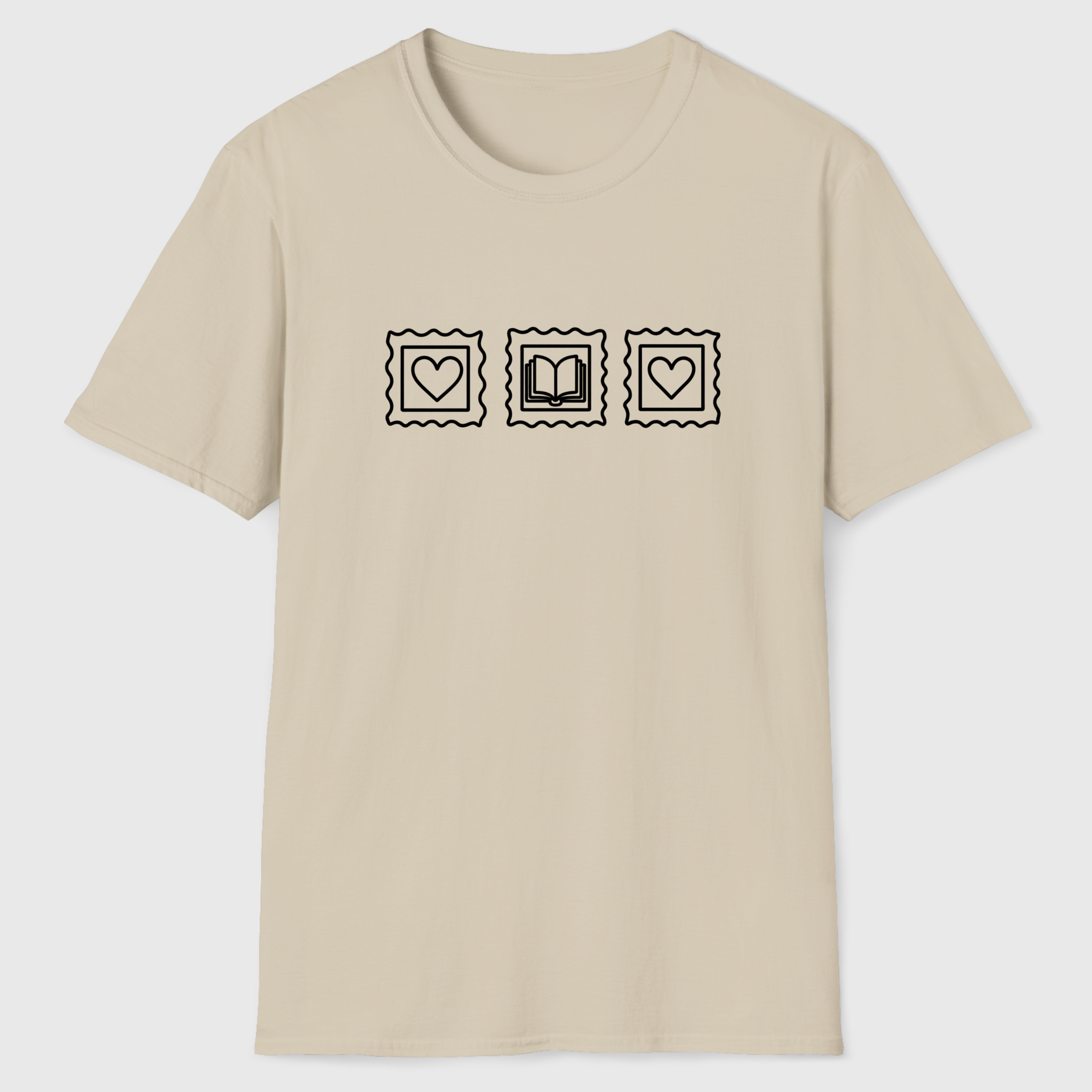 Heart Book Stamps T-Shirt