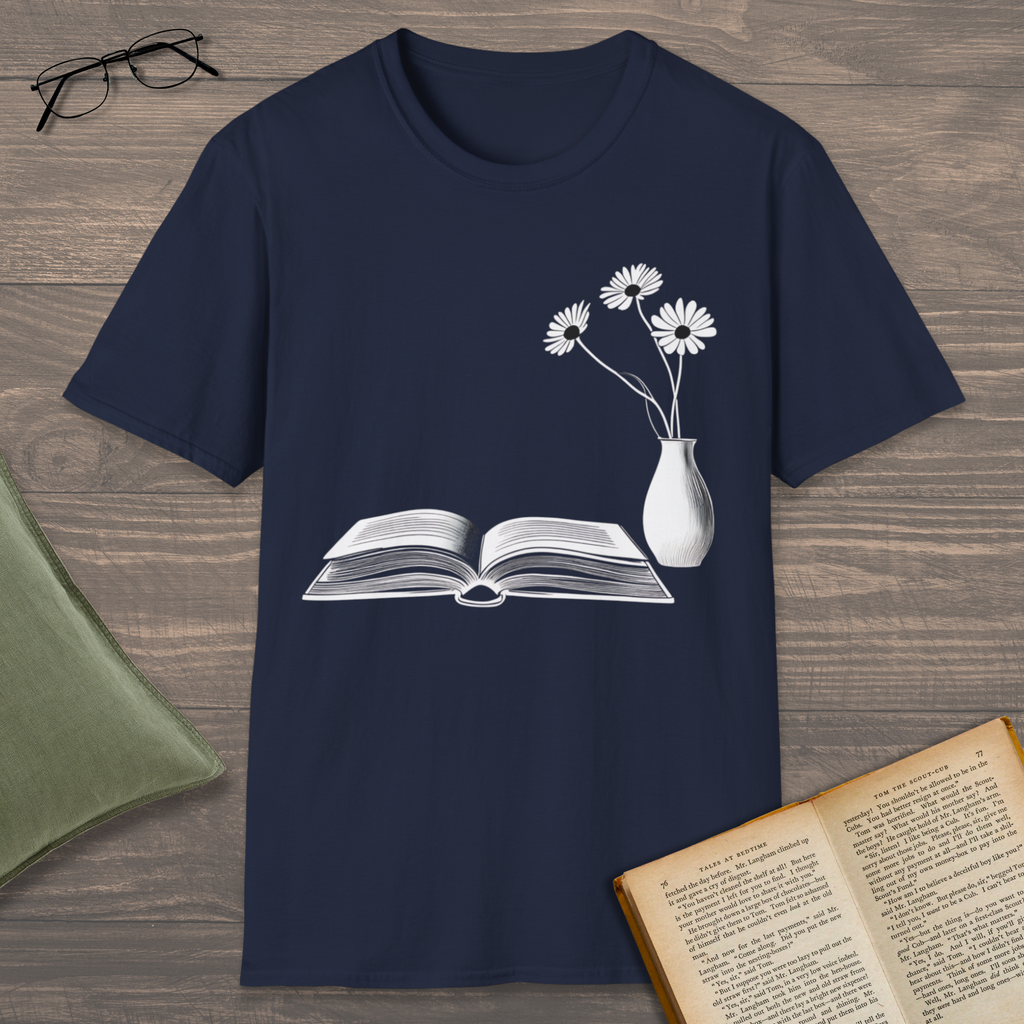 Just Book & Flowers T-Shirt