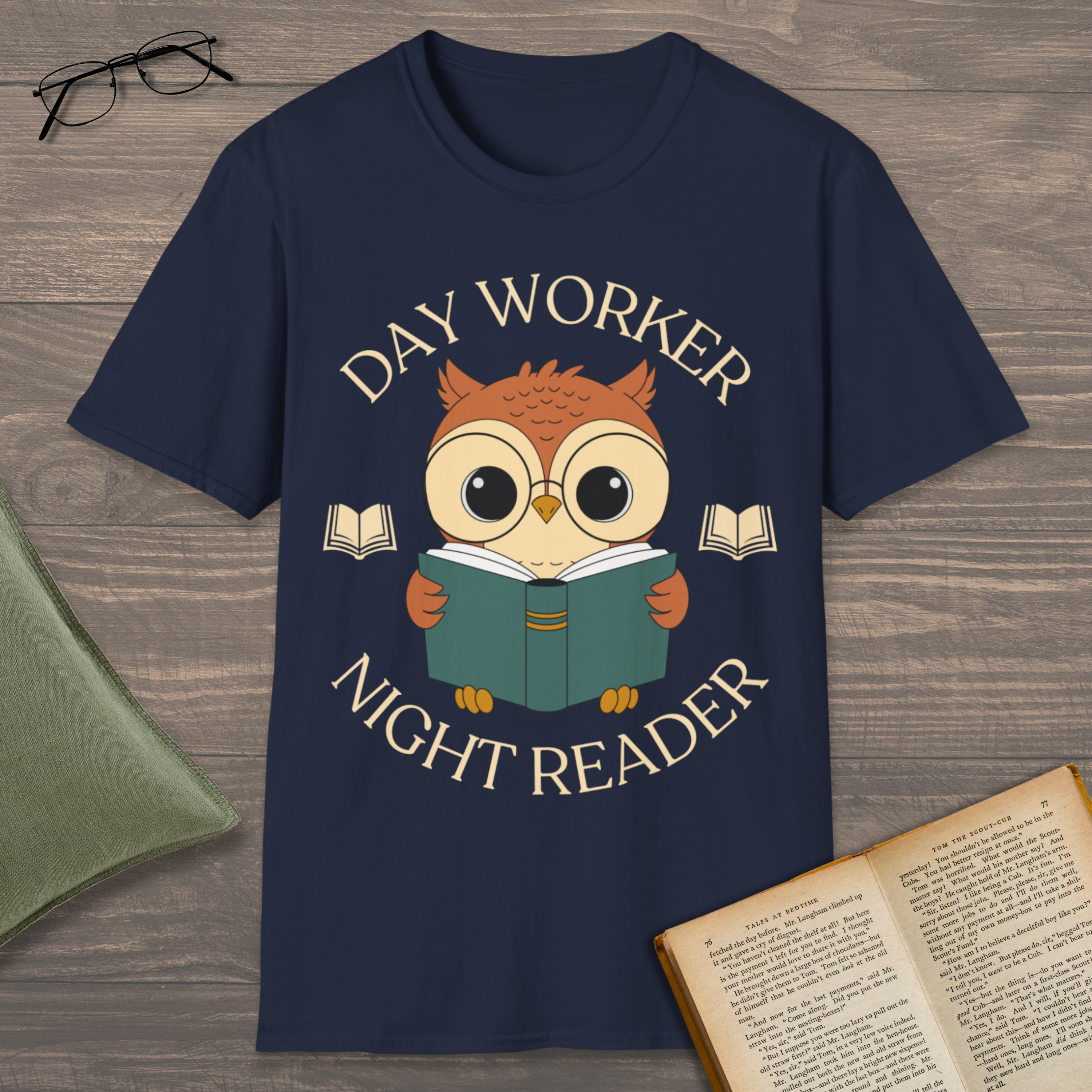 Night Reader Owl T-Shirt