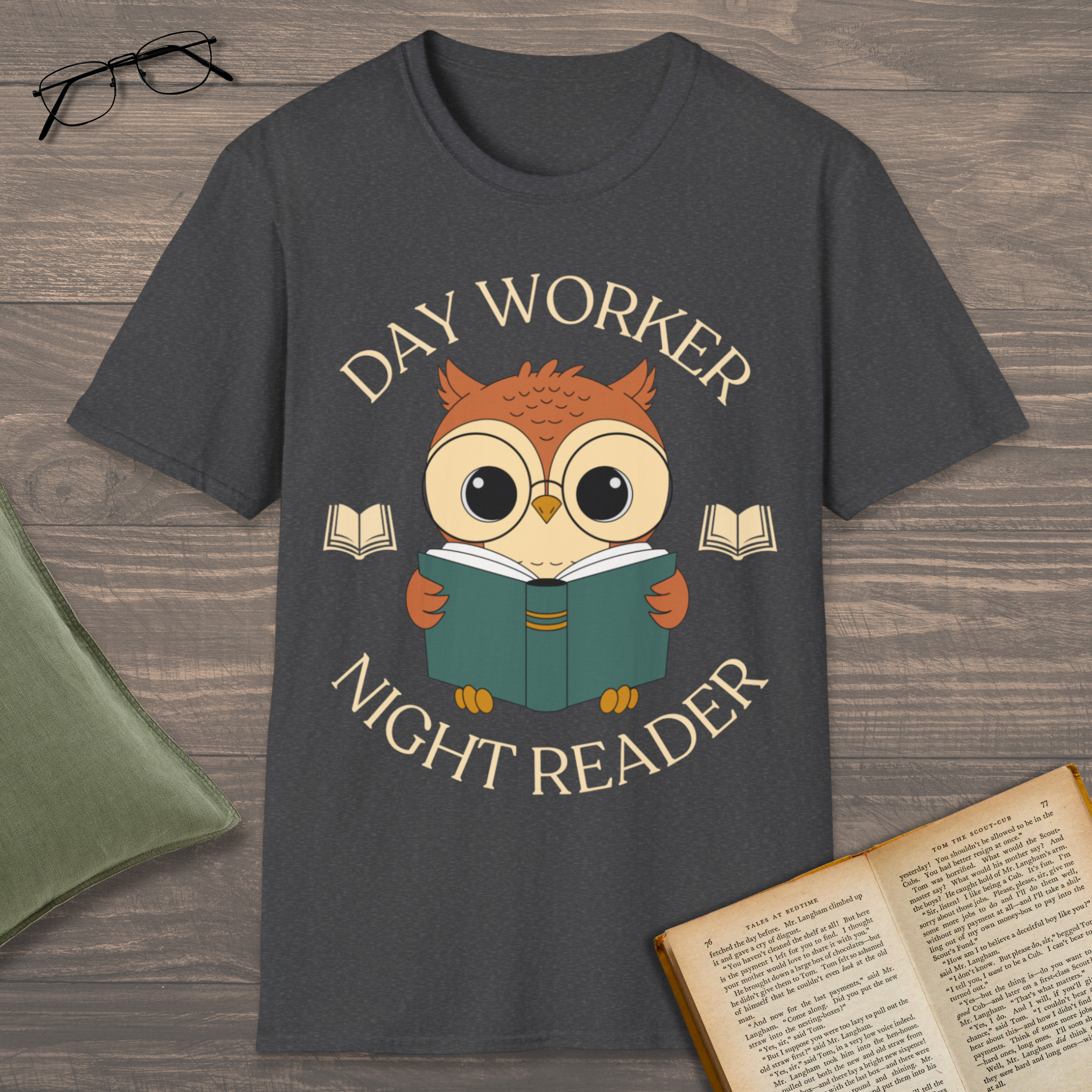 Night Reader Owl T-Shirt