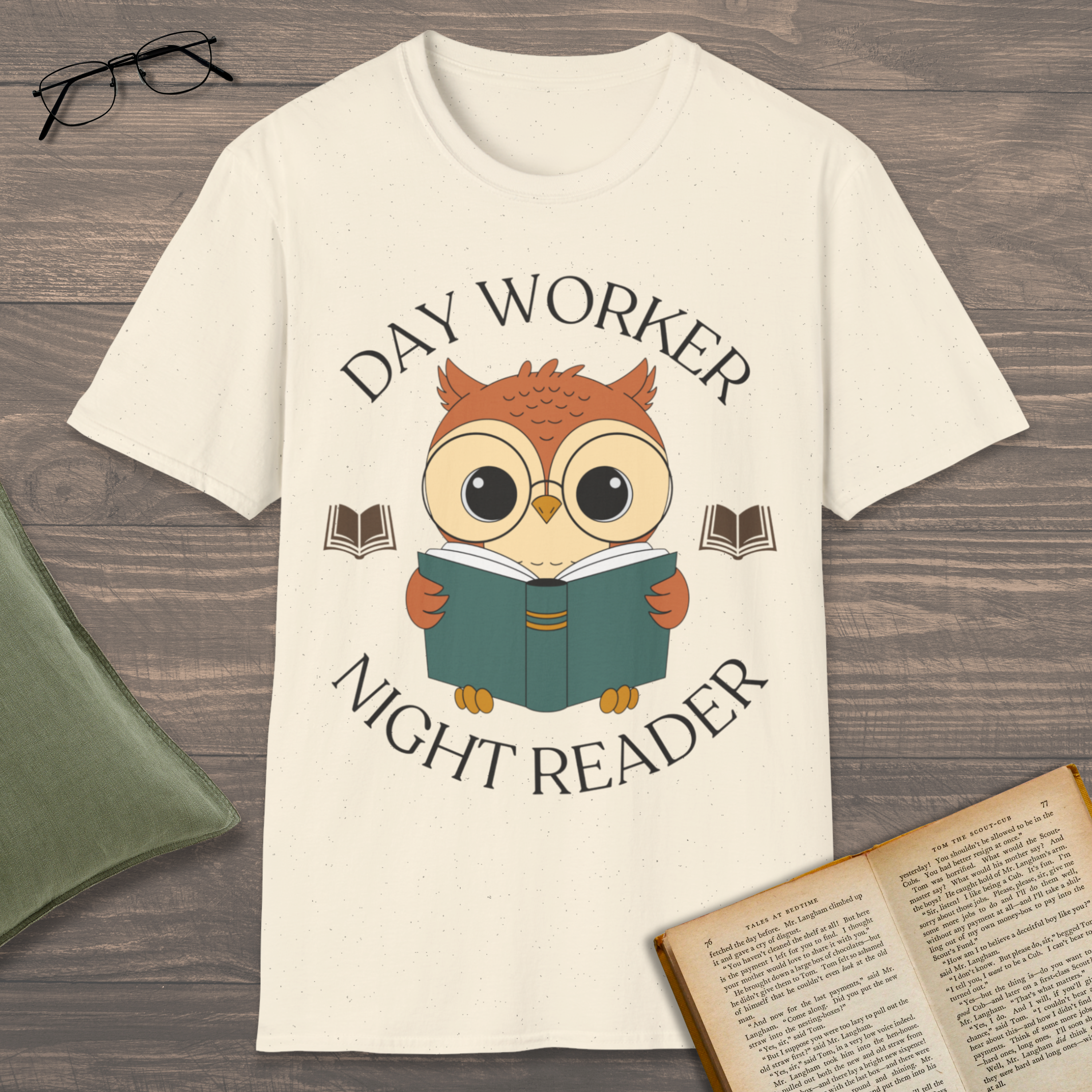 Night Reader Owl T-Shirt