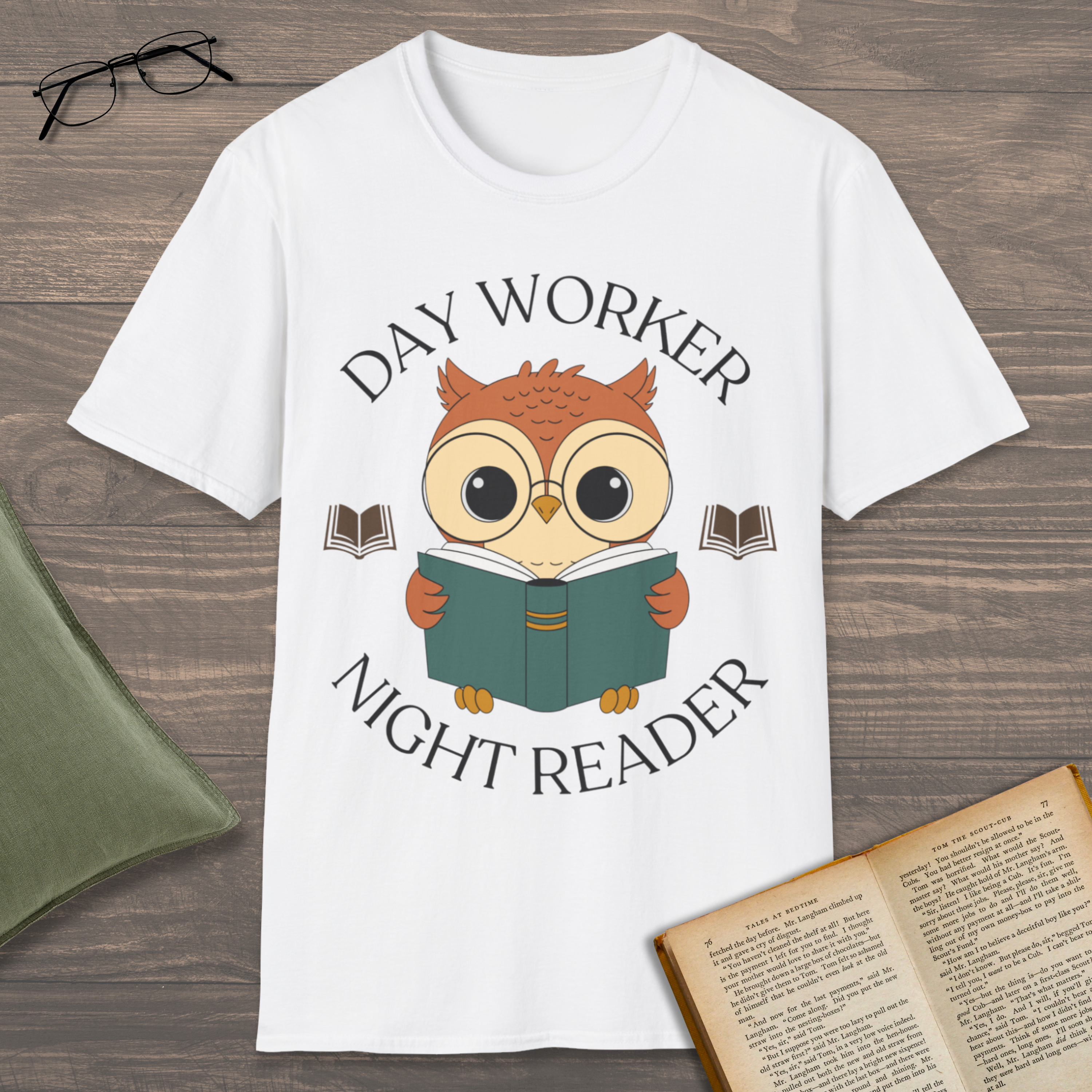 Night Reader Owl T-Shirt