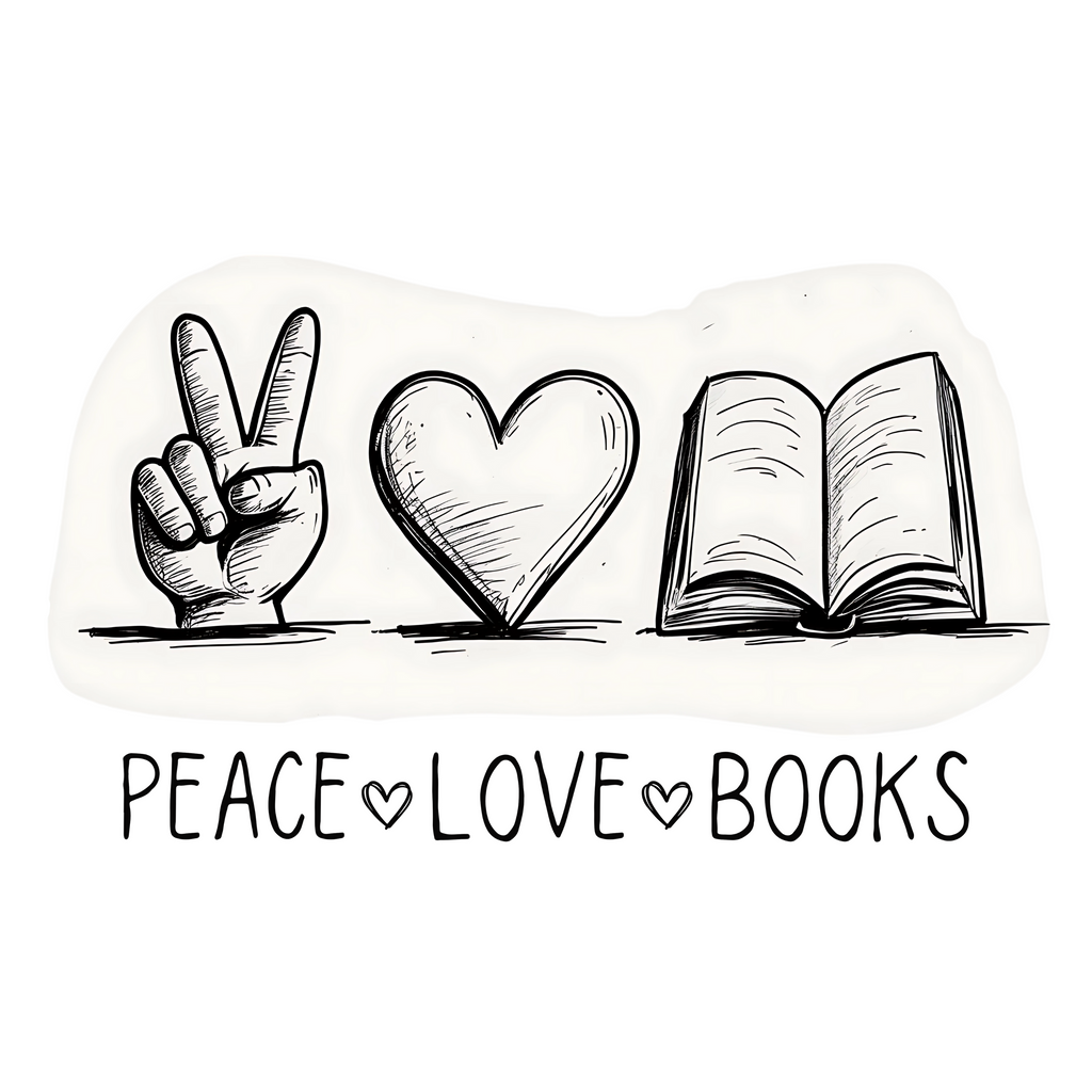 Peace Love Books T-Shirt