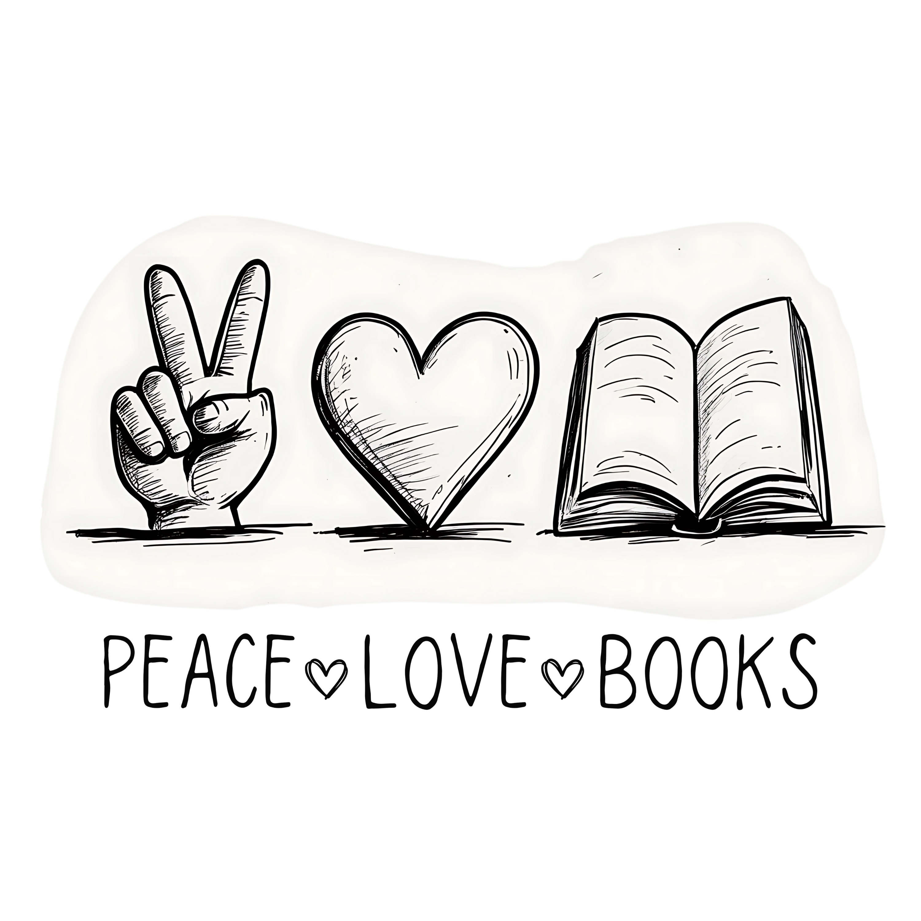Peace Love Books T-Shirt