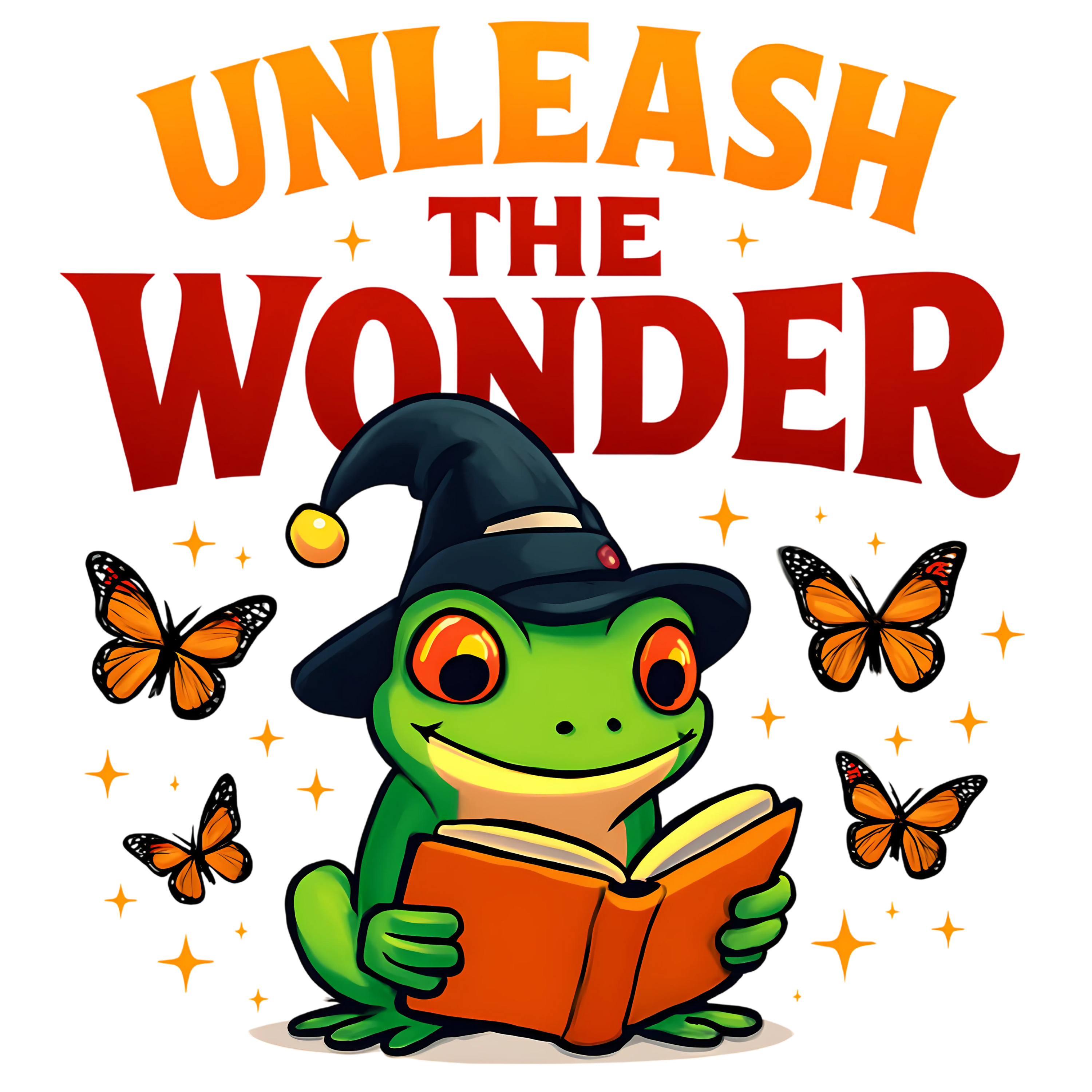 Reading Frog & Butterflies T-Shirt