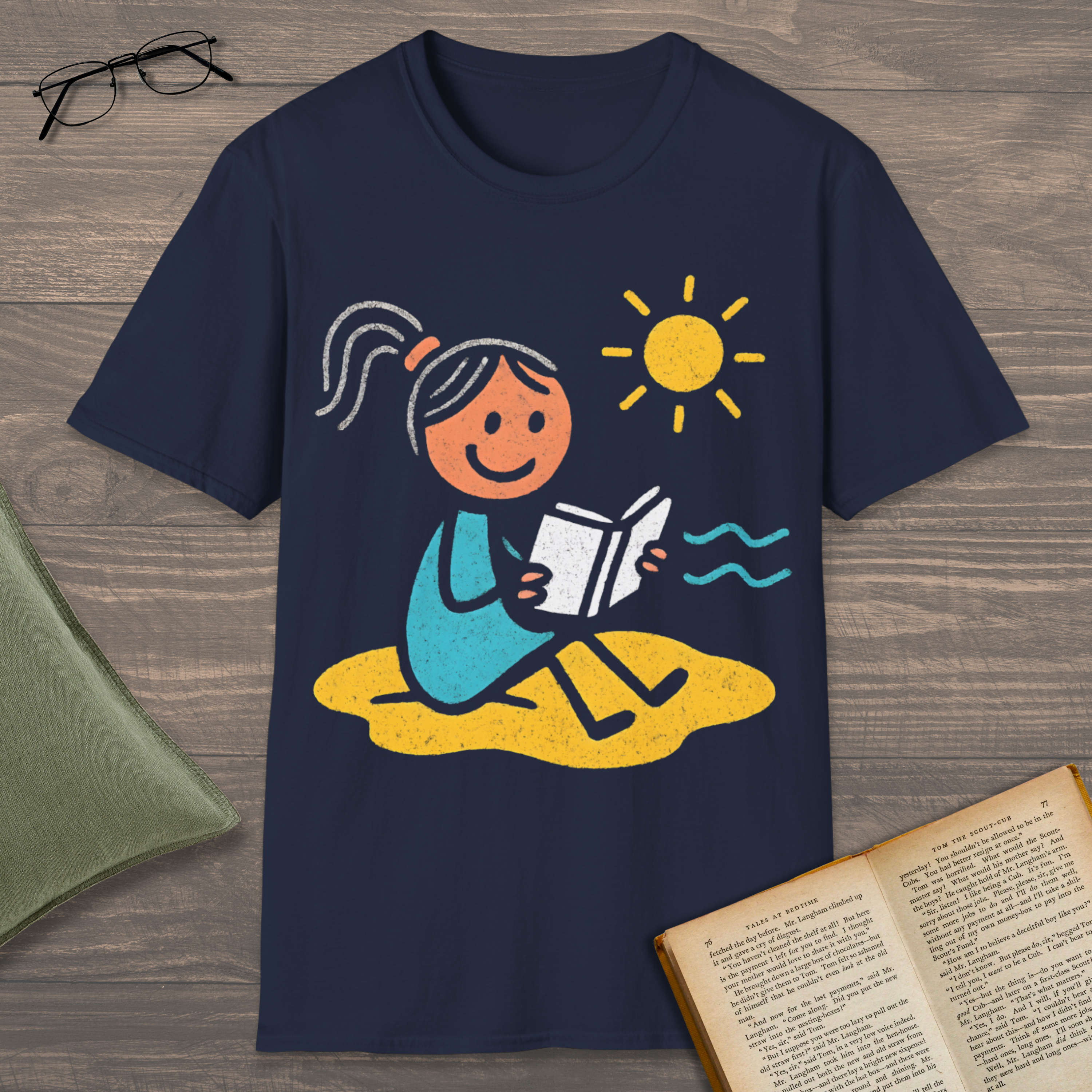 Reading On Beach T-Shirt