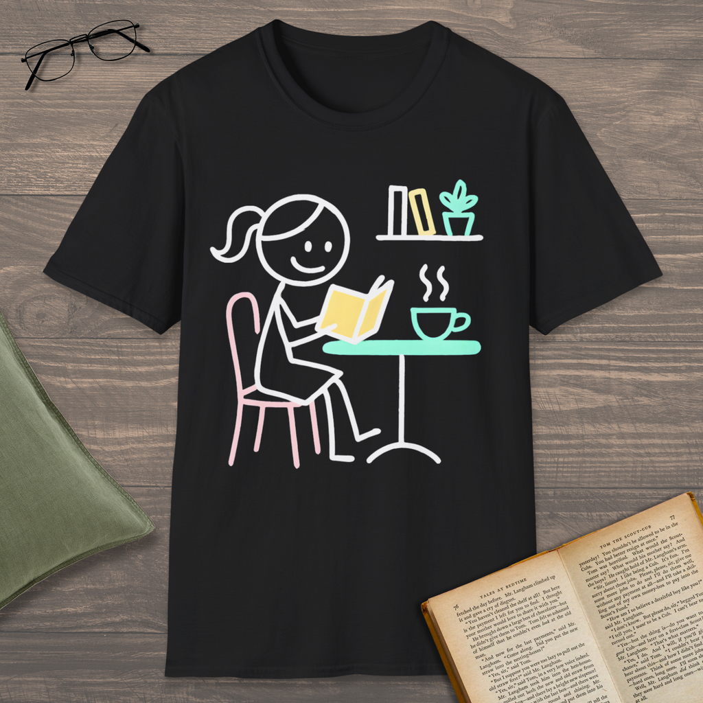 Reading Stickgirl T-Shirt