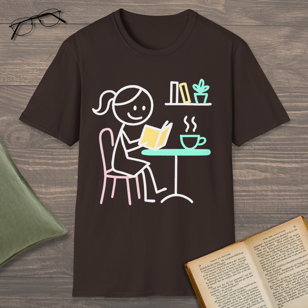 Reading Stickgirl T-Shirt