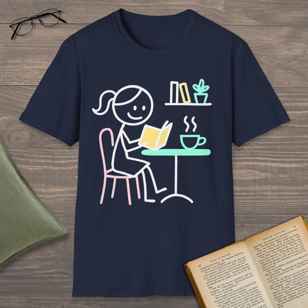 Reading Stickgirl T-Shirt