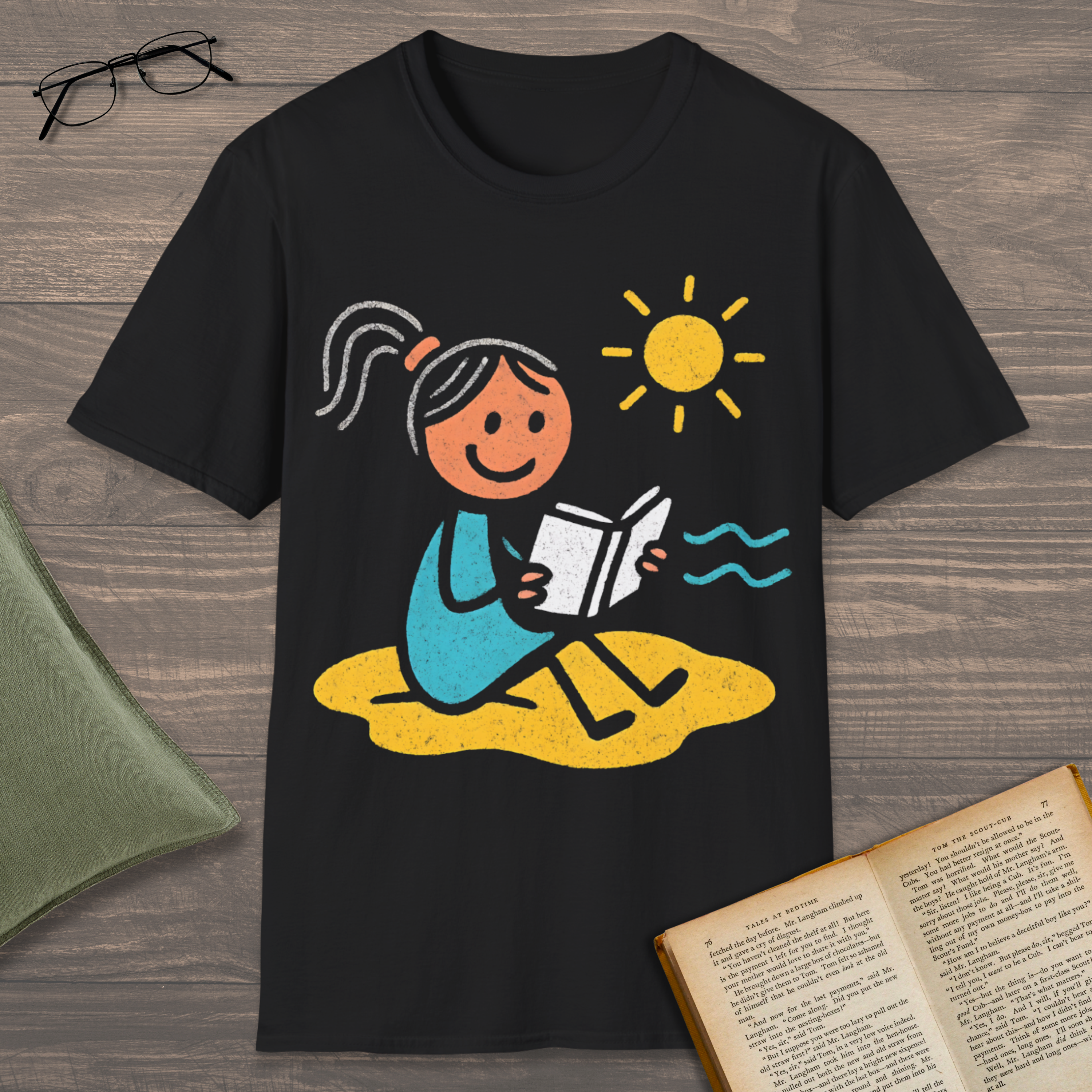 Reading On Beach T-Shirt